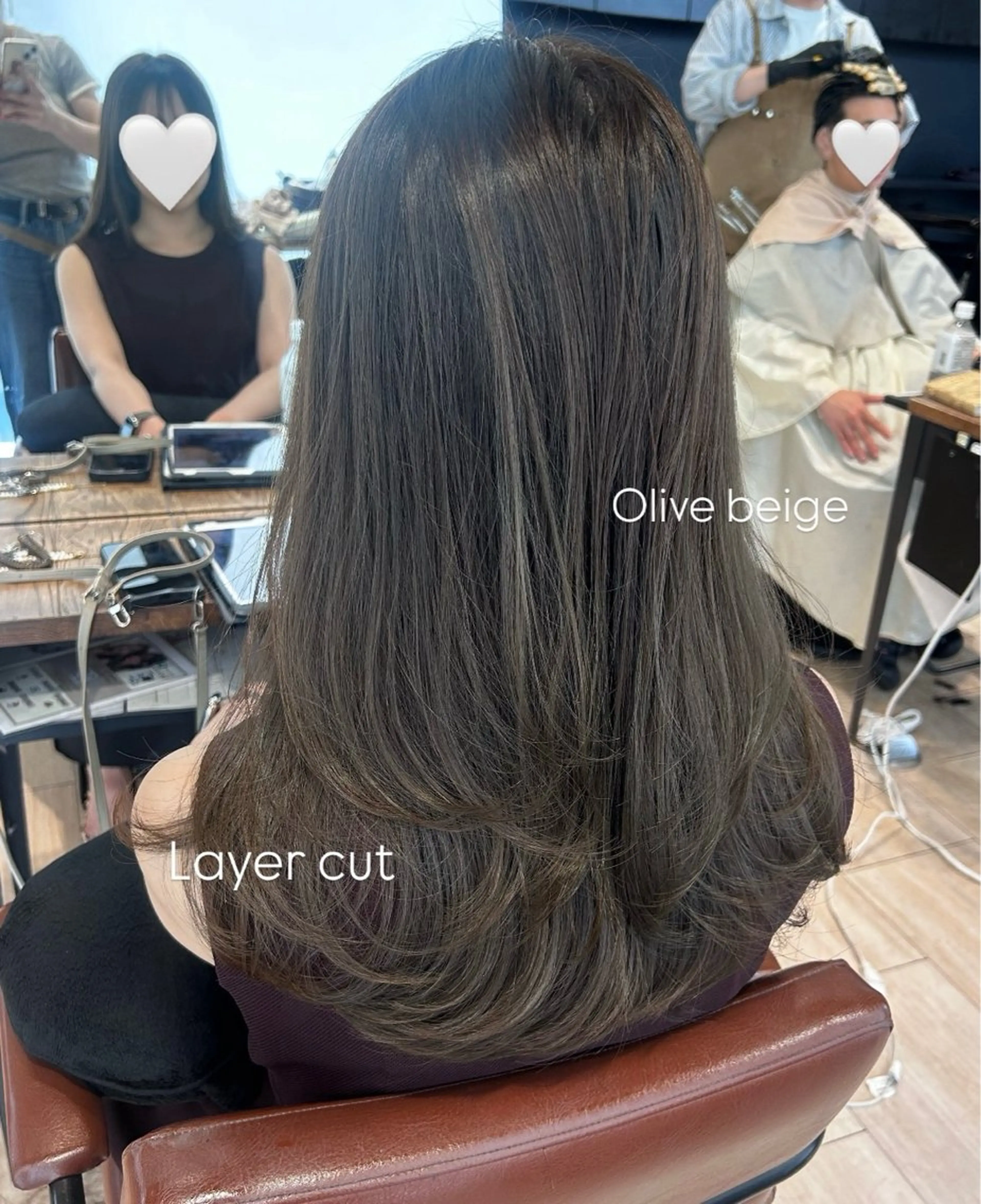 ロング カラー ベージュカラー 透明感カラー オリーブベージュ オリーブカラー くびれヘア カット ヘアカラー トリートメント 🍼顔周りカット/ レイヤー/小川華奈のヘアスタイル