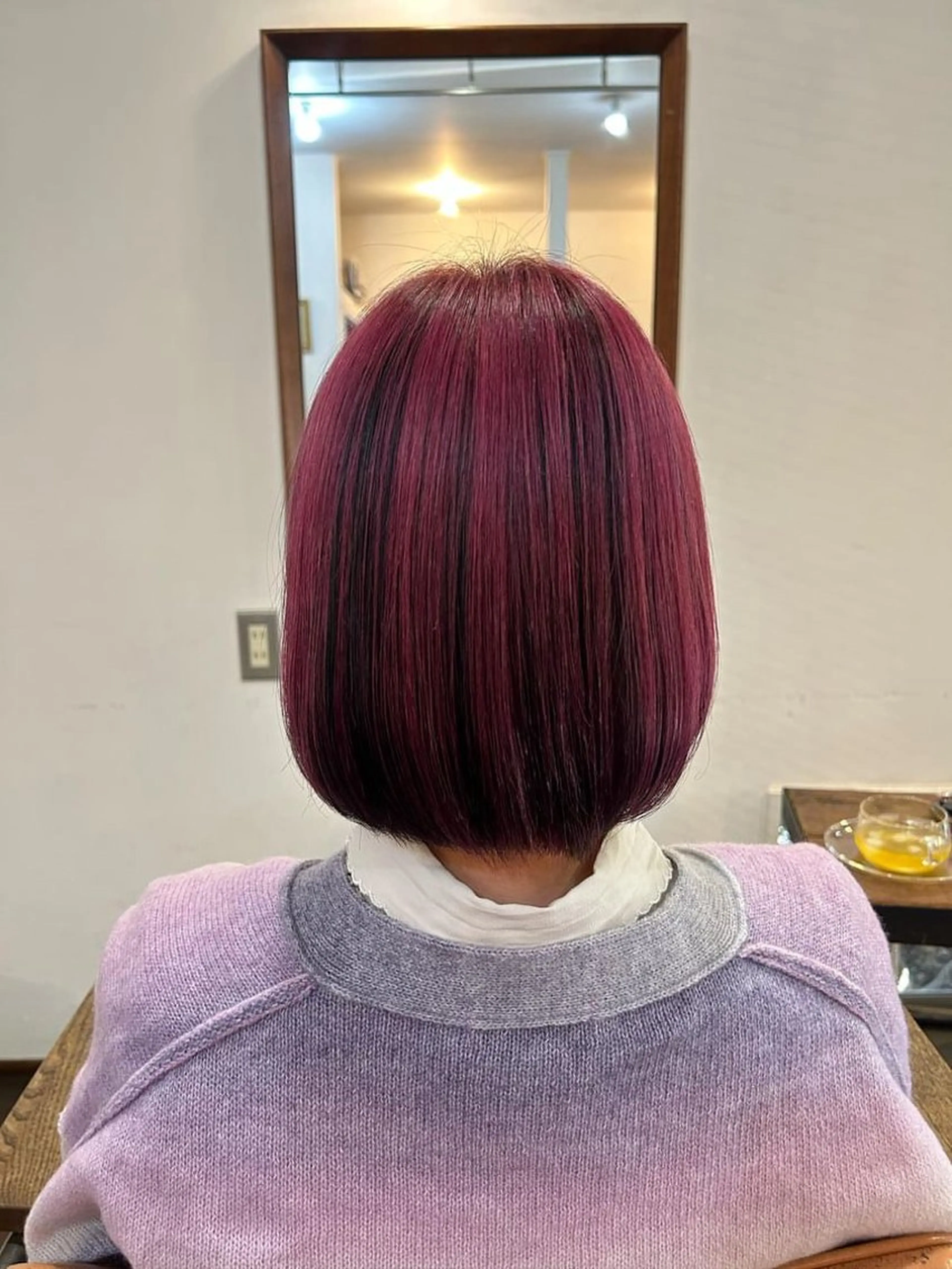 ミディアム カラー ハイトーン×デザイン 🪽🫧HIKARIのヘアスタイル