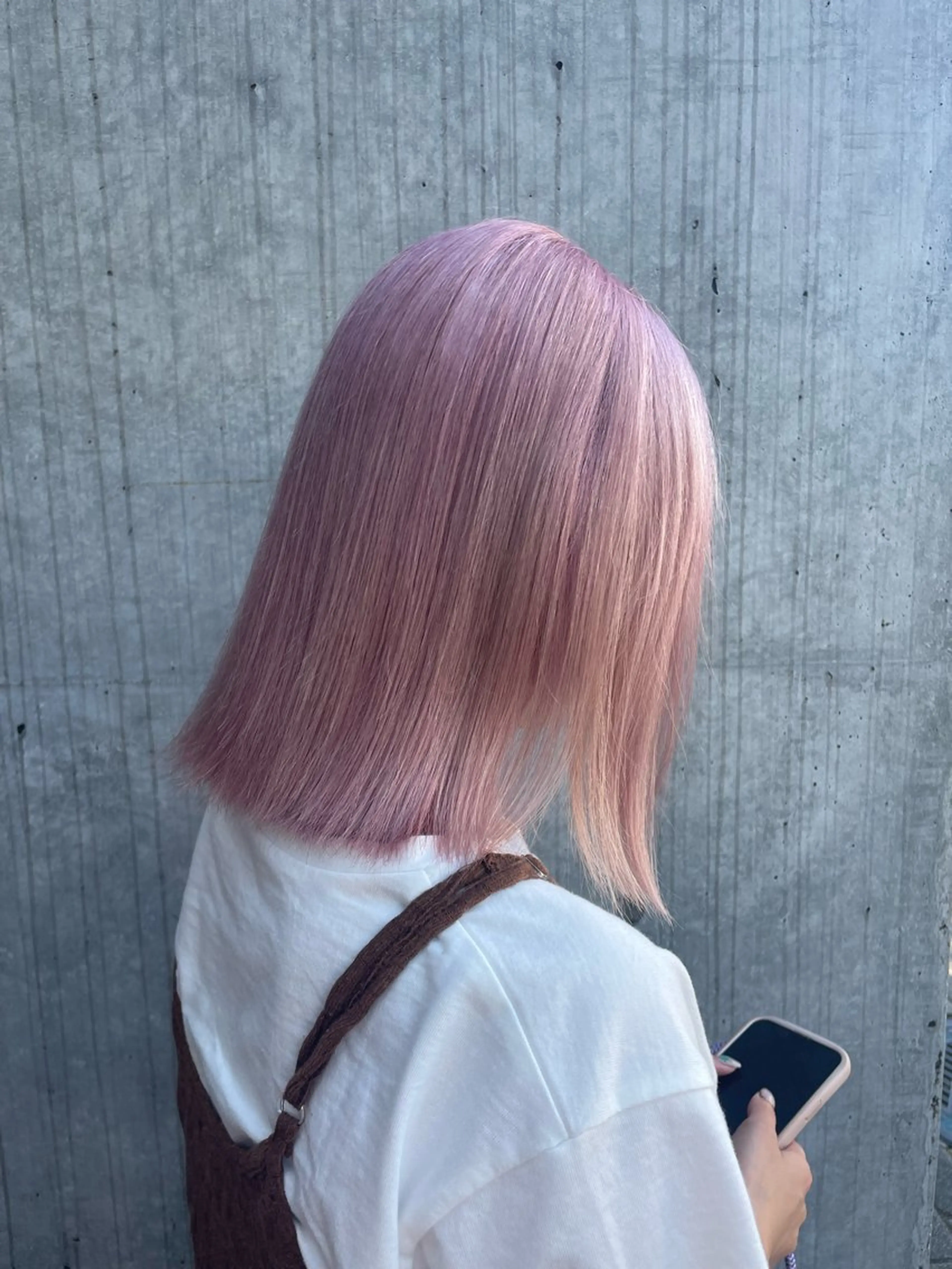 ミディアム カラー ブリーチ ピンクカラー ヘアカラー トリートメント 艶カラー/耳つぼ/ 渡辺奈緒のその他イメージ