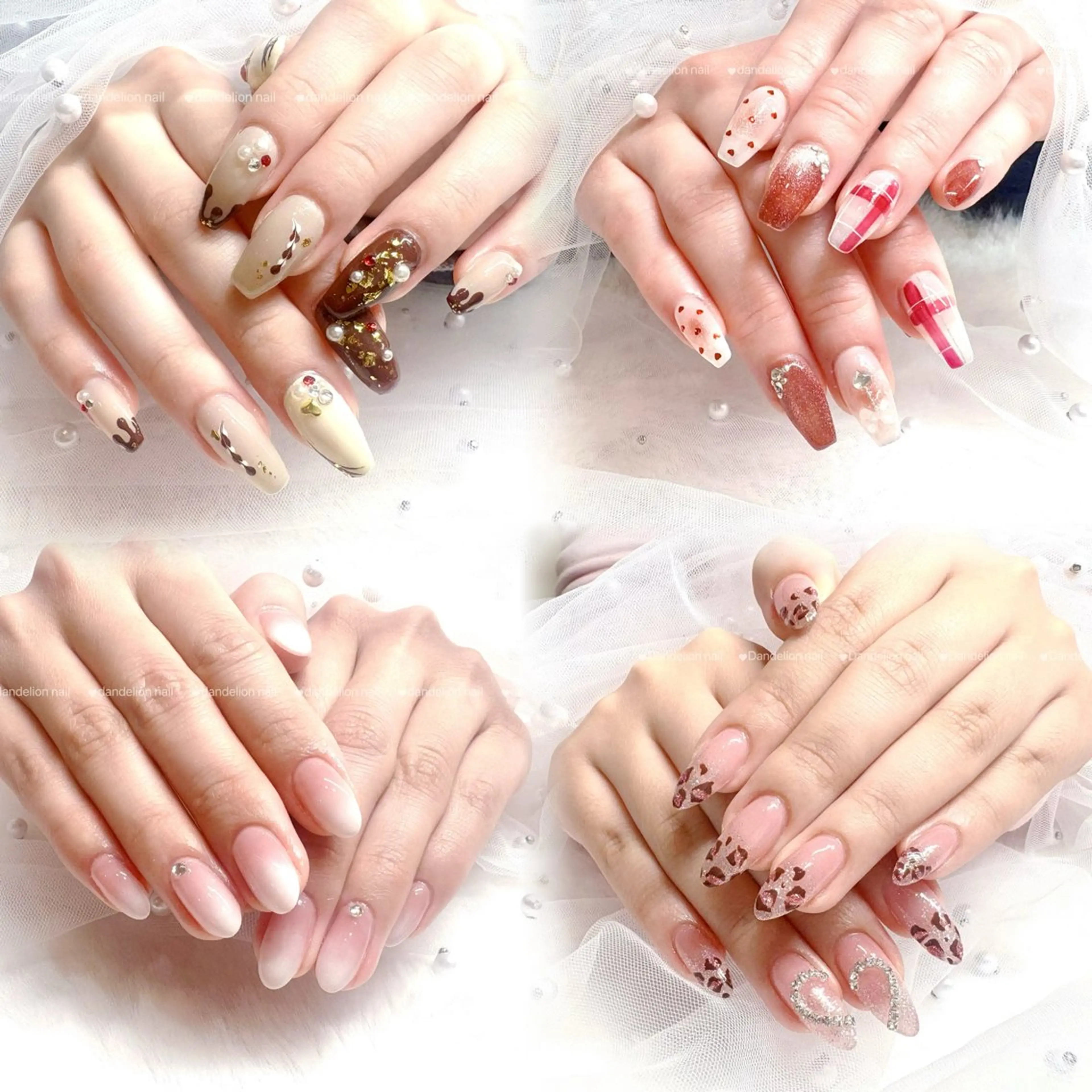 ネイル ジェルネイル ハート 持ち込み パラジェル ワンホンネイル ハンドネイル dandelion nail北千住のネイルデザイン