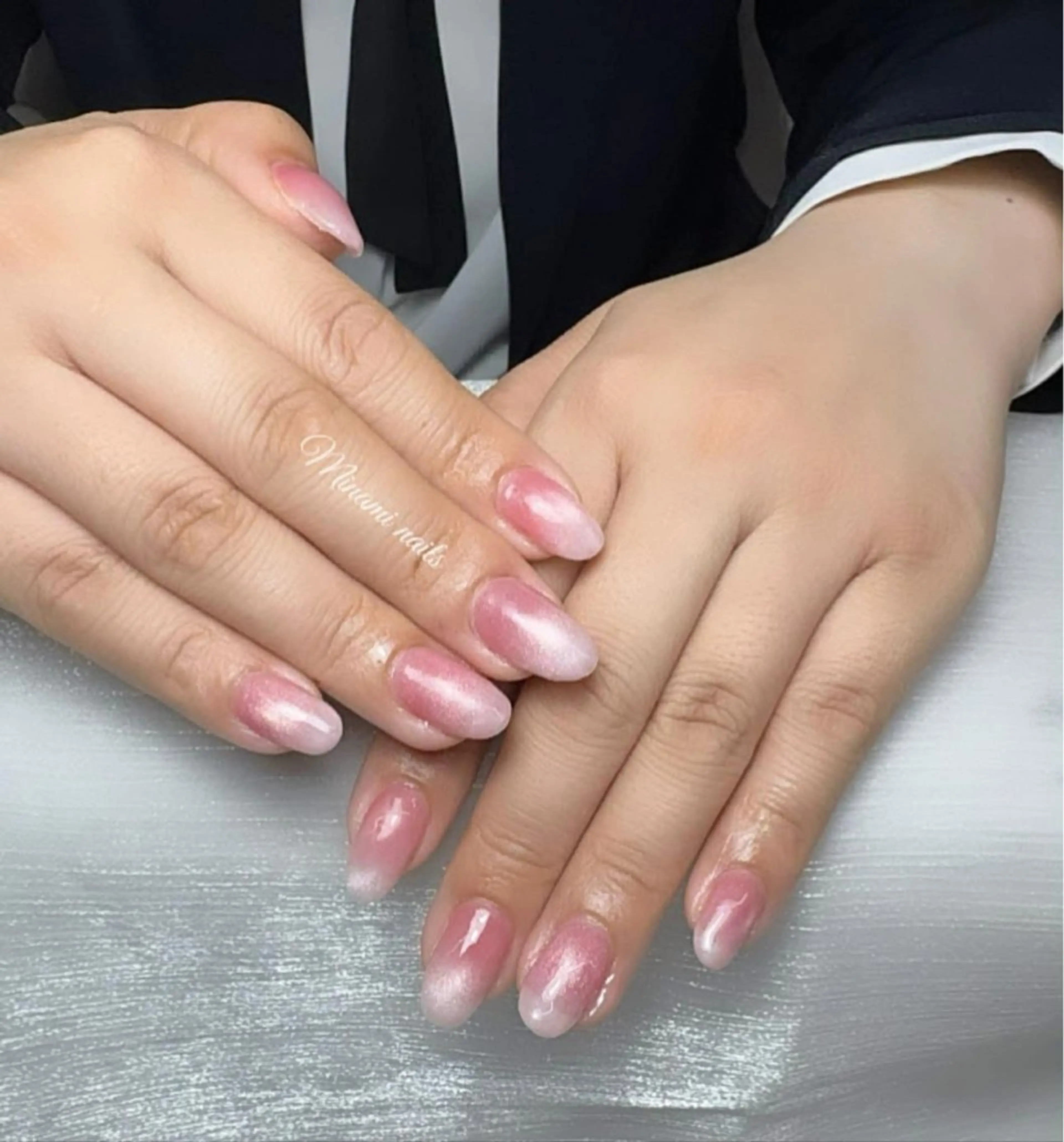 ネイル アートネイル オーロラネイル ガーリー キラキラネイル 韓国ネイル Minami Nailsのネイルデザイン