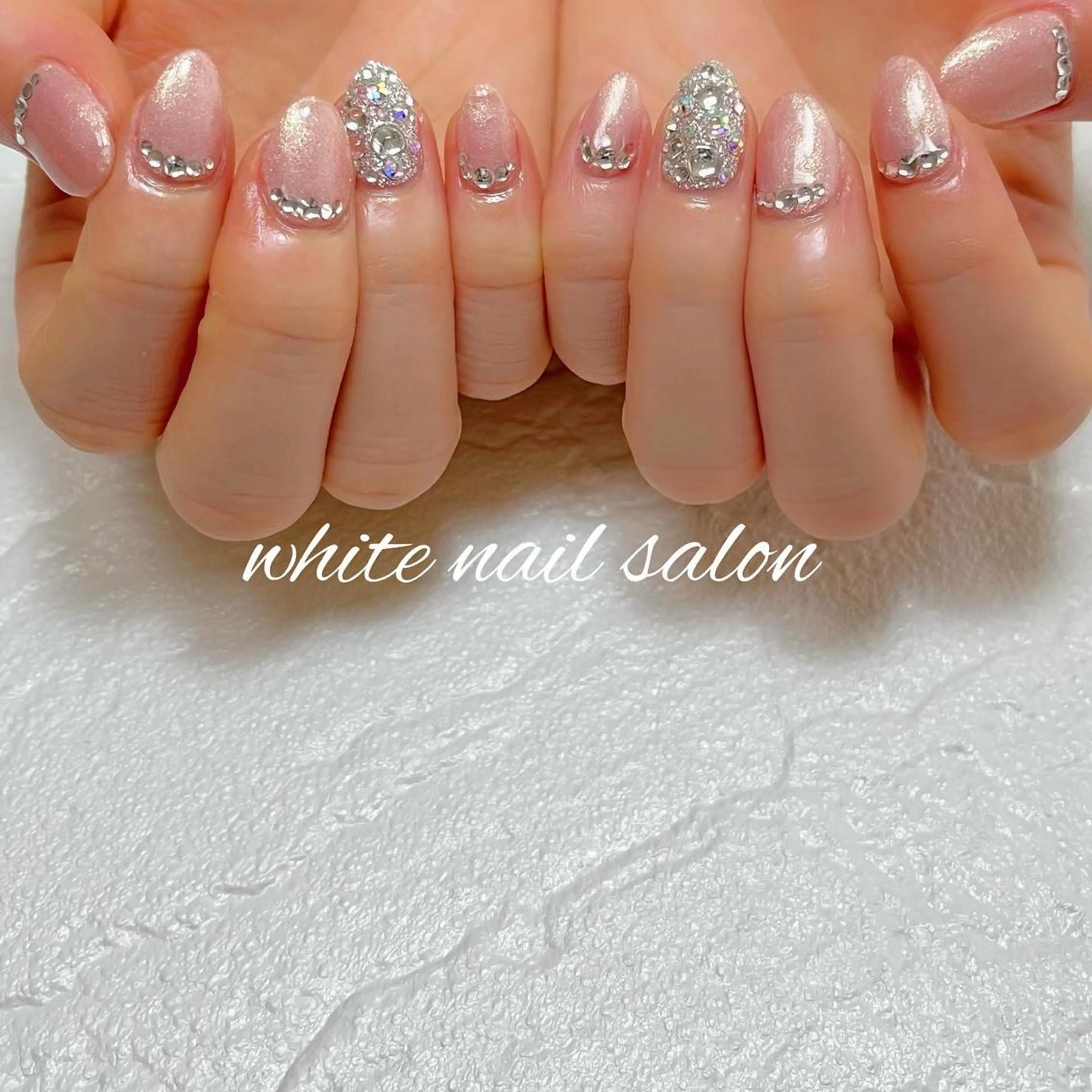 ネイル フットネイル ジェルネイル ハードジェル ラメ(グリッター) 持ち込み ハンドネイル white nail salonのネイルデザイン