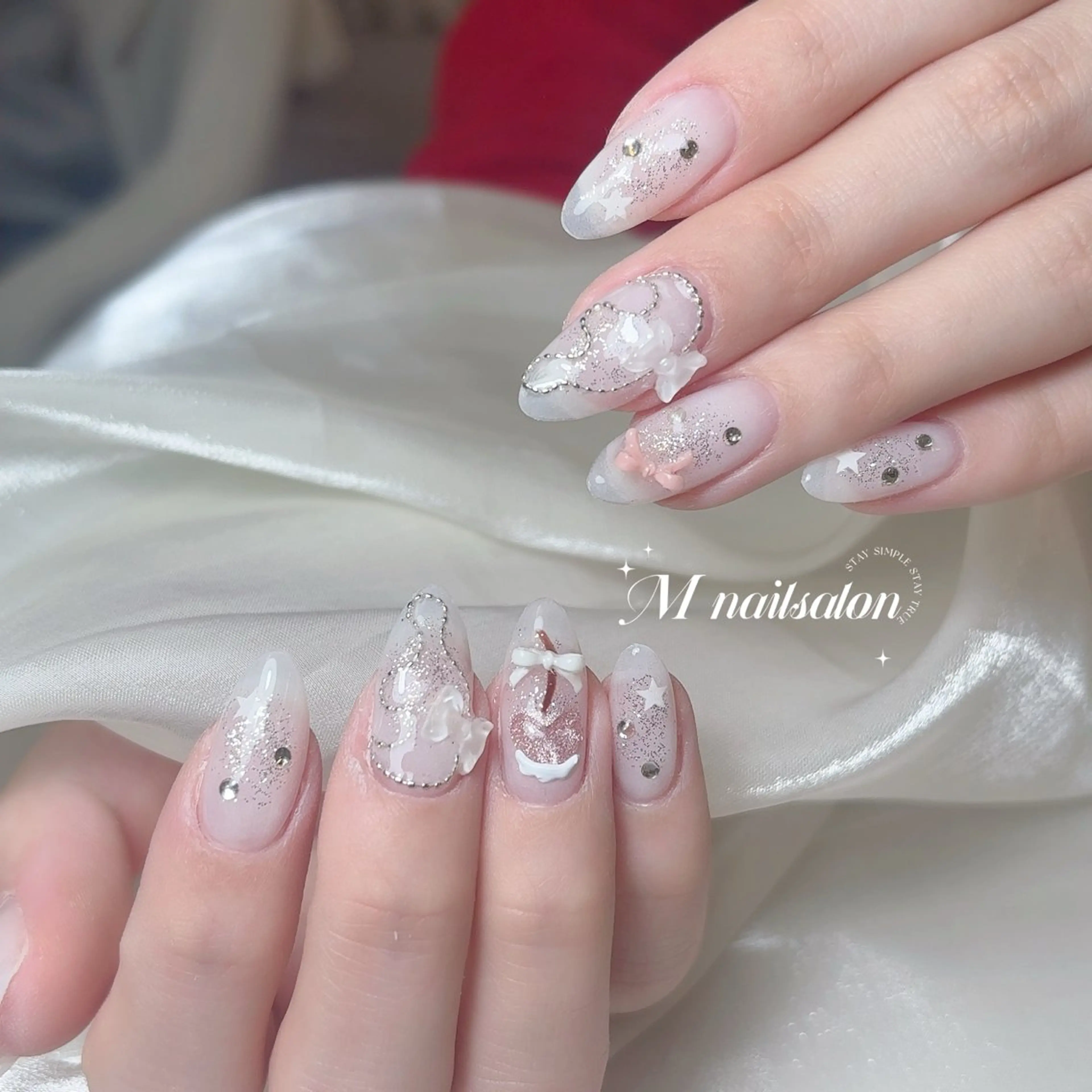 ネイル ハンドネイル M🌷nail 長さだし専門店のネイルデザイン