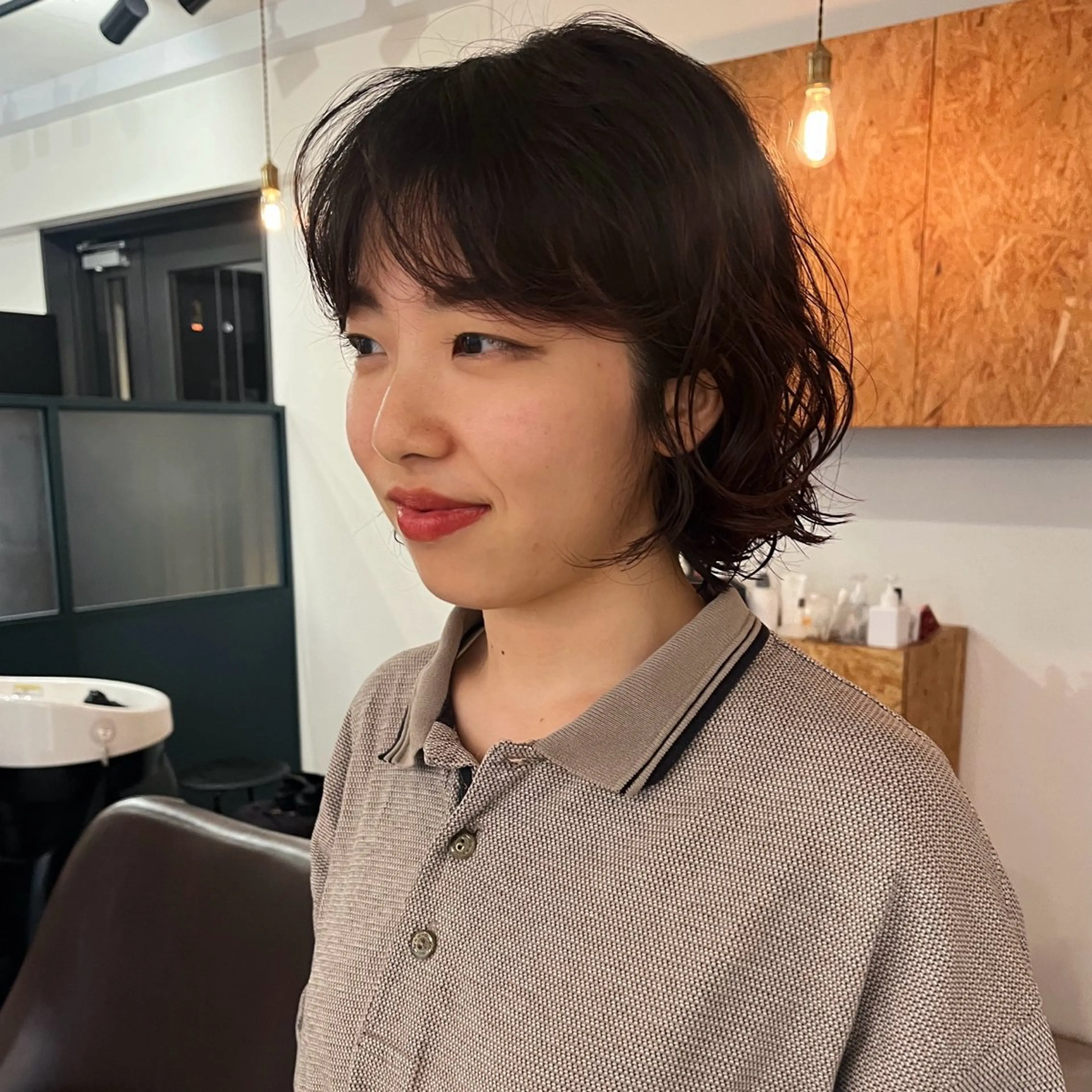 パーマ ボブ 暖色/パーマ 🌼クニトウメイのヘアスタイル