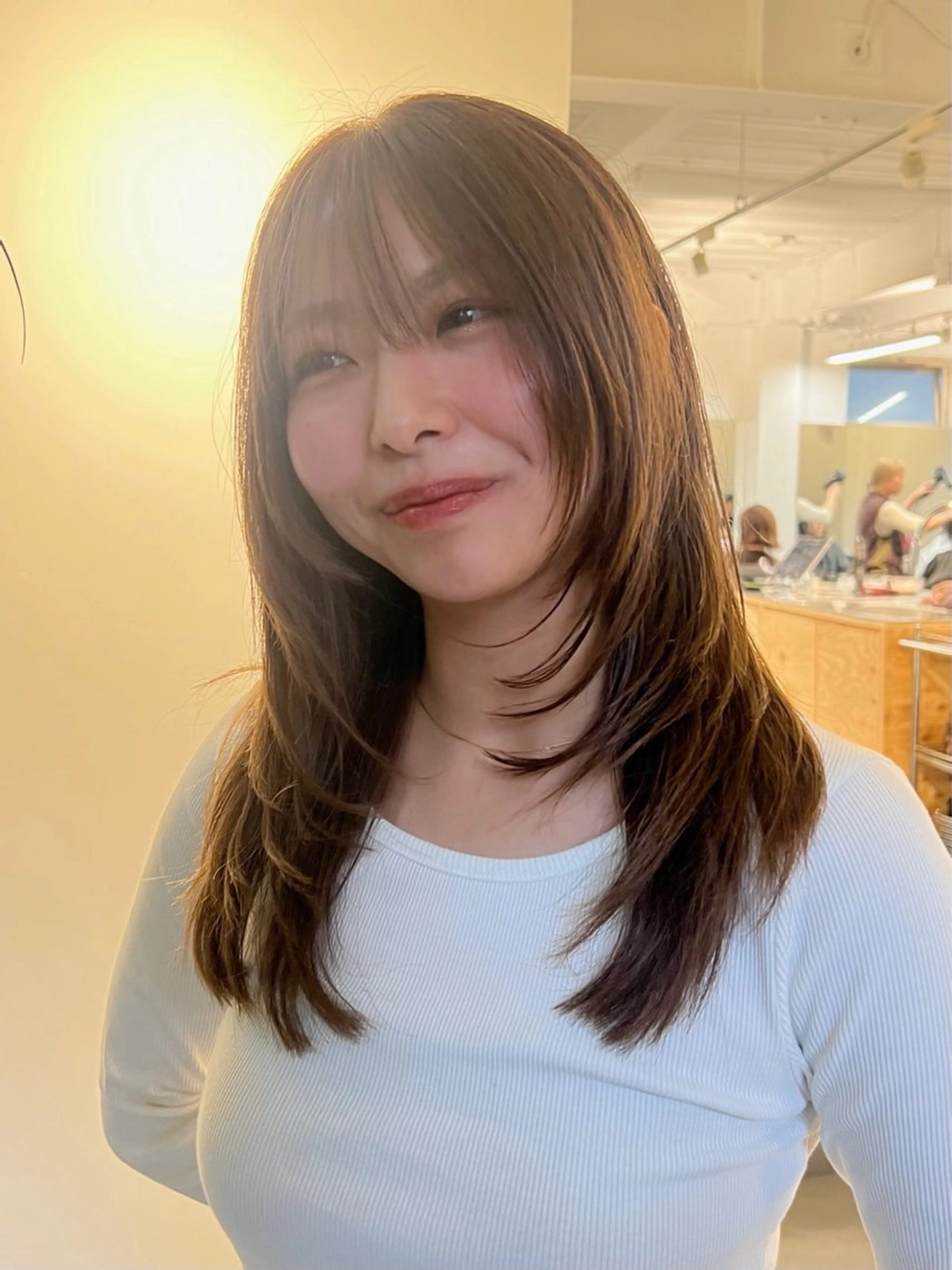 ミディアム カラー ブラウンカラー レイヤーカット カット ヘアカラー sakoda shunkiのヘアスタイル