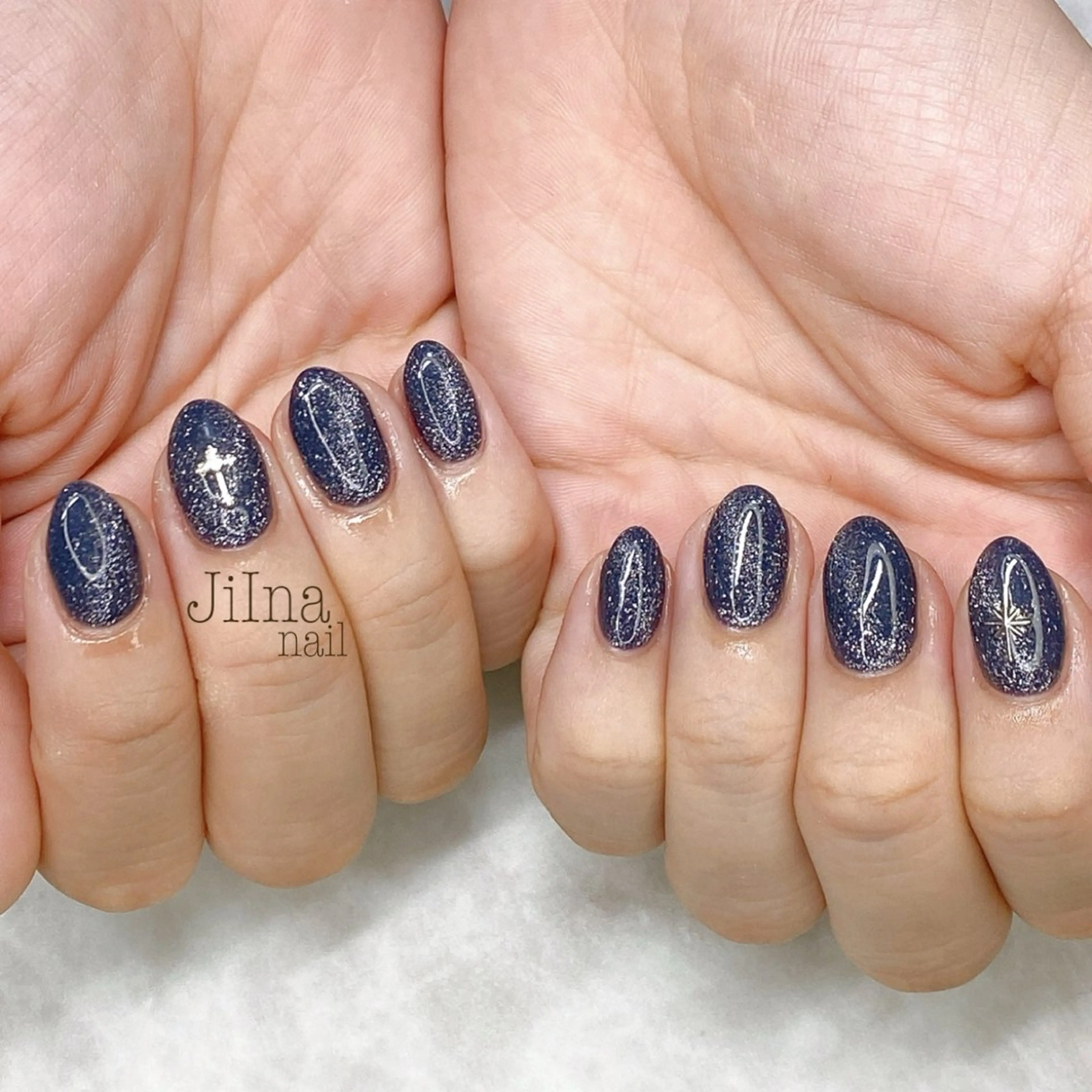 ネイル フラッシュネイル フラッシュマグ マグネットネイル JiIna nailのネイルデザイン