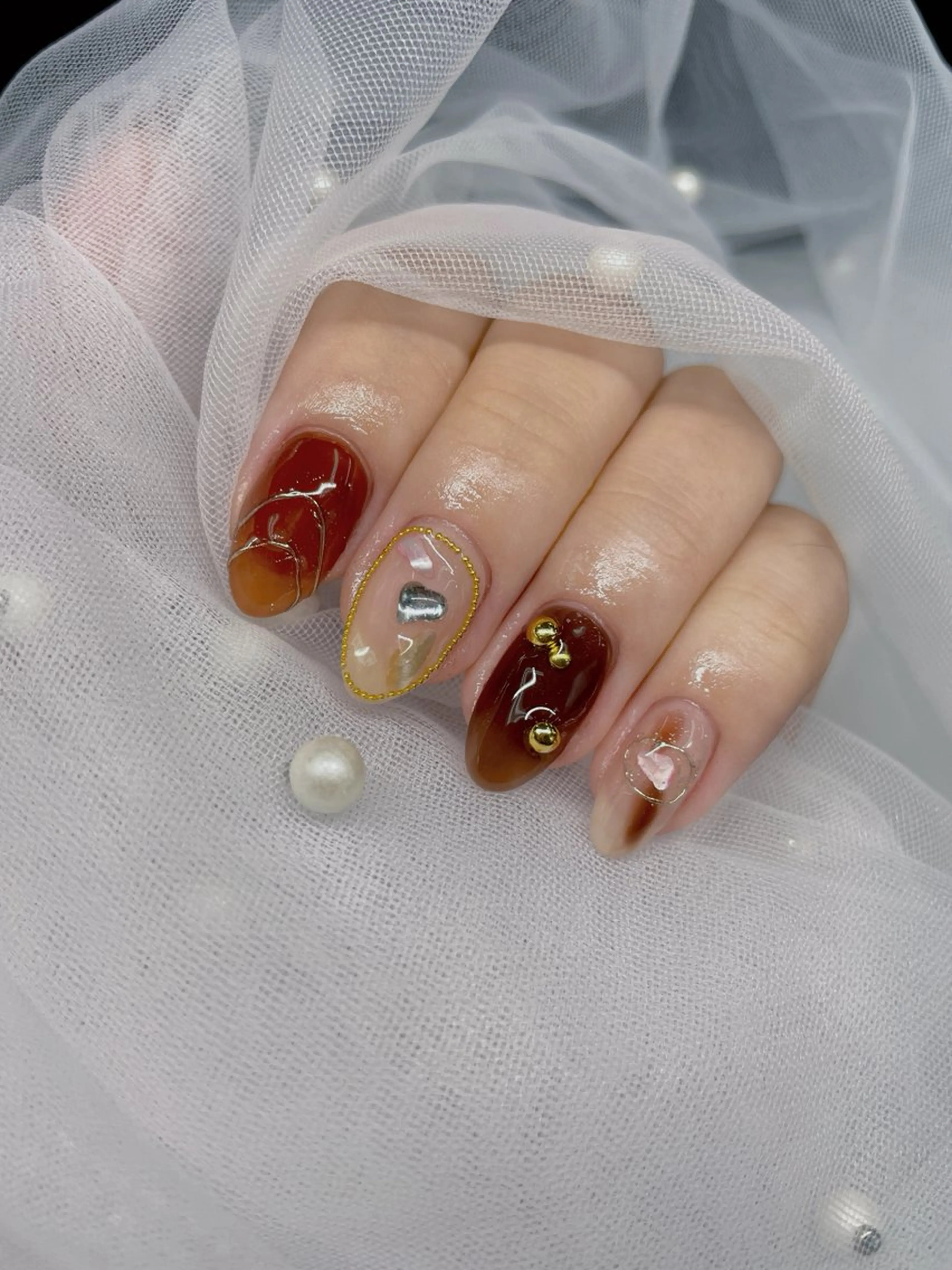 ネイル チークネイル 桜ネイル フットネイル フレンチネイル ジェルネイル ハンドネイル YURI NAILのネイルデザイン