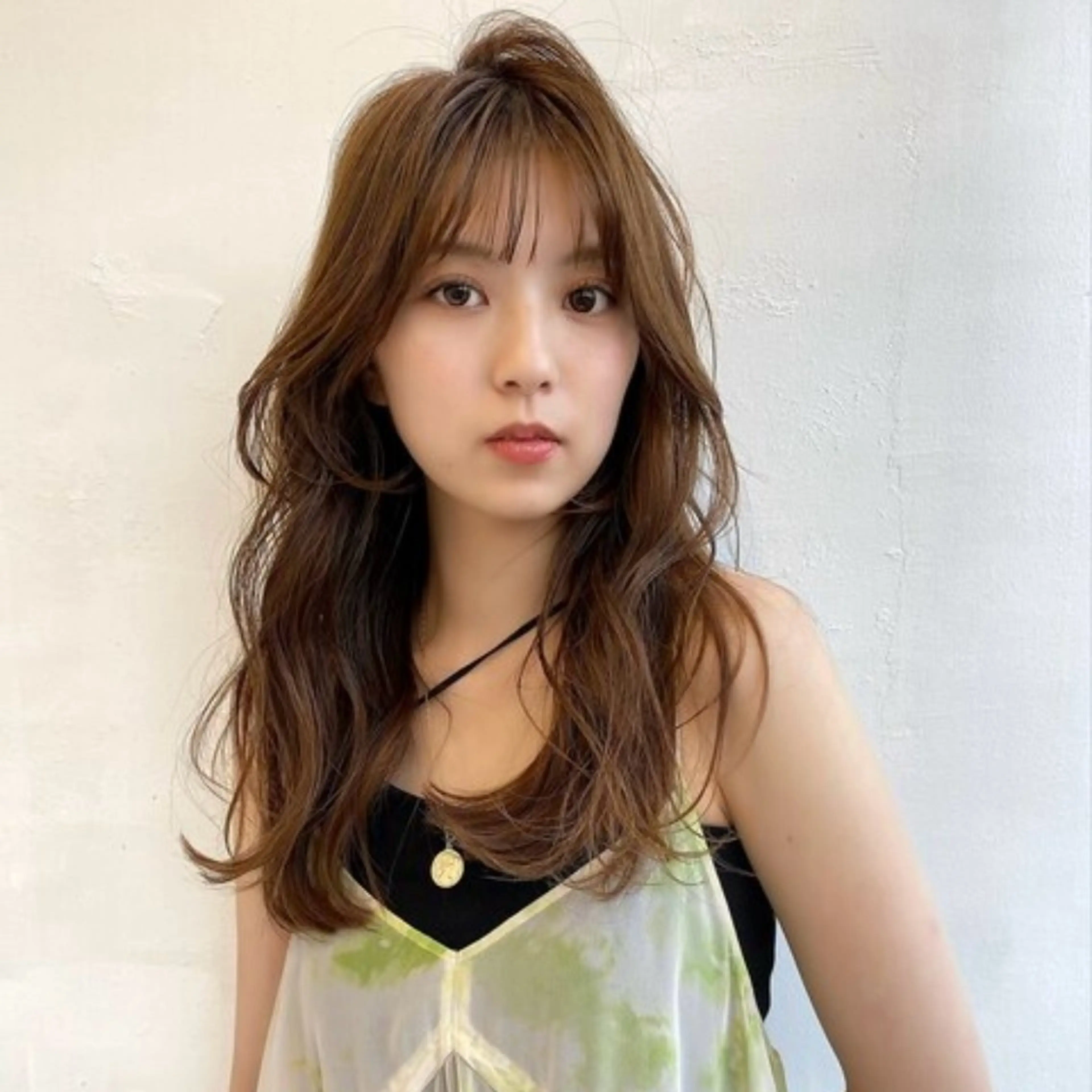 ロング カラー アッシュ 顔まわりレイヤー レイヤーカット 🥣 hashi 🛋️のヘアスタイル