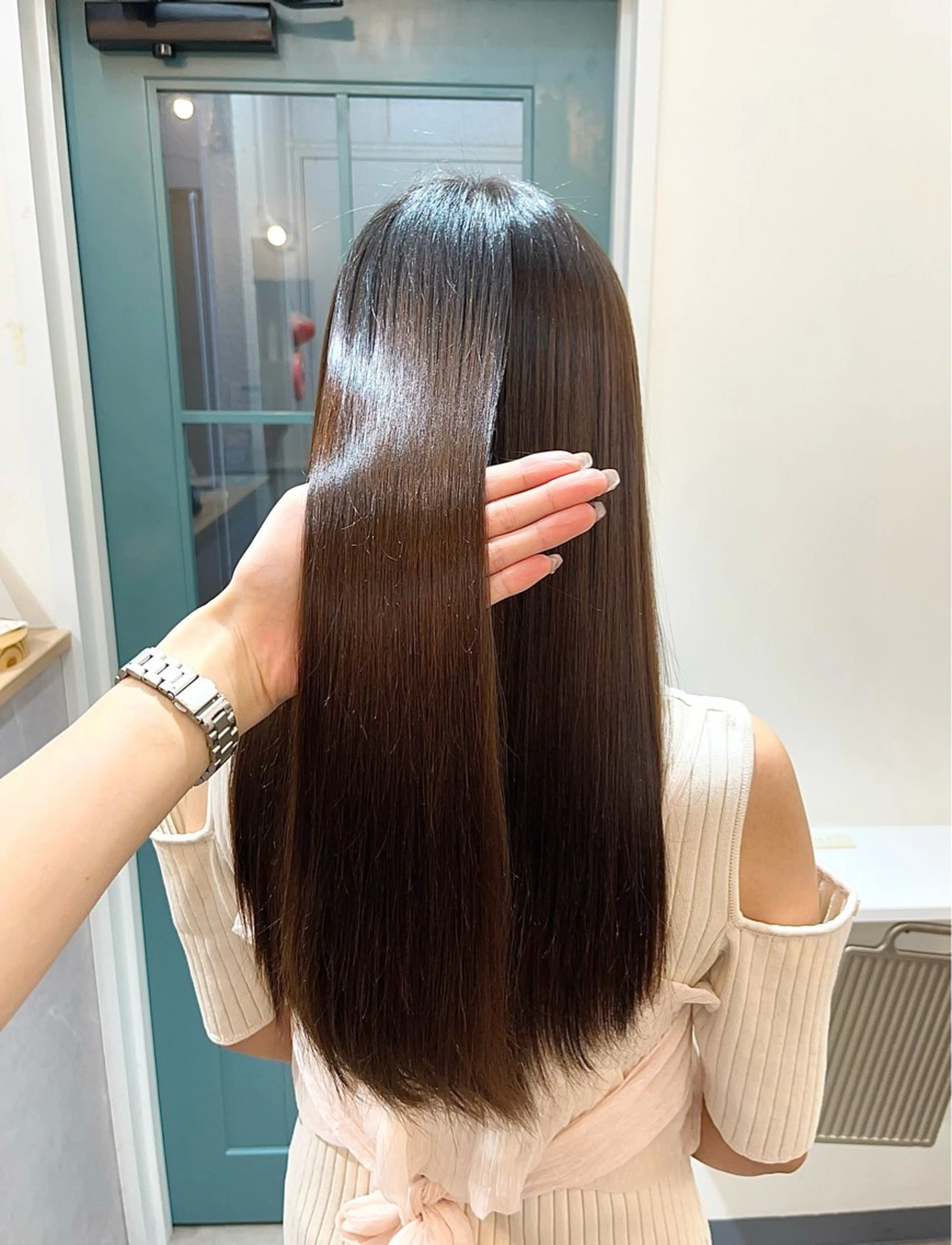 ロング 縮毛矯正 【혁명】さら/사라: Korean🍀のヘアスタイル