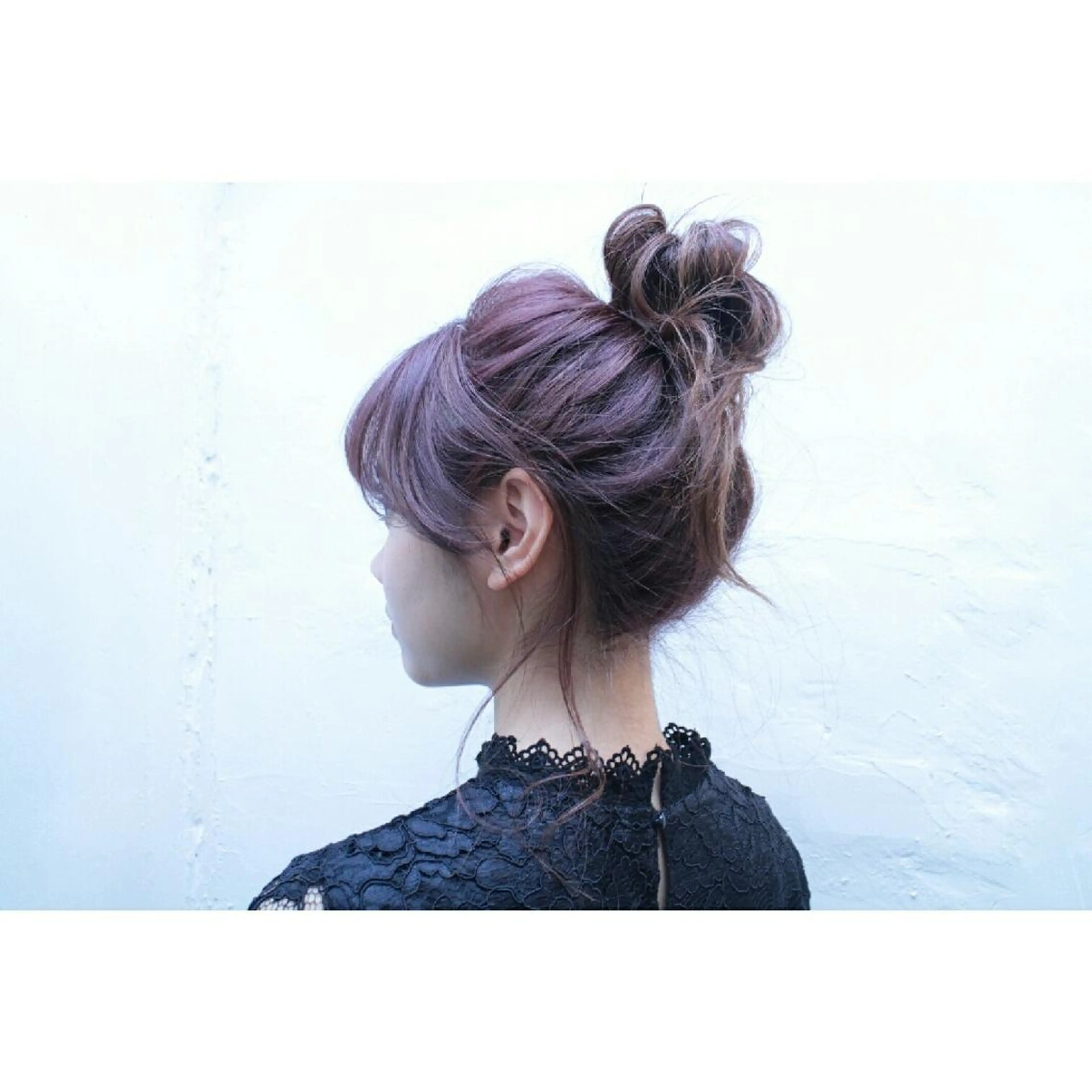 ヘアアレンジ Click所属・クニモトハルナ ボブ/柔らかカラーのヘアスタイル