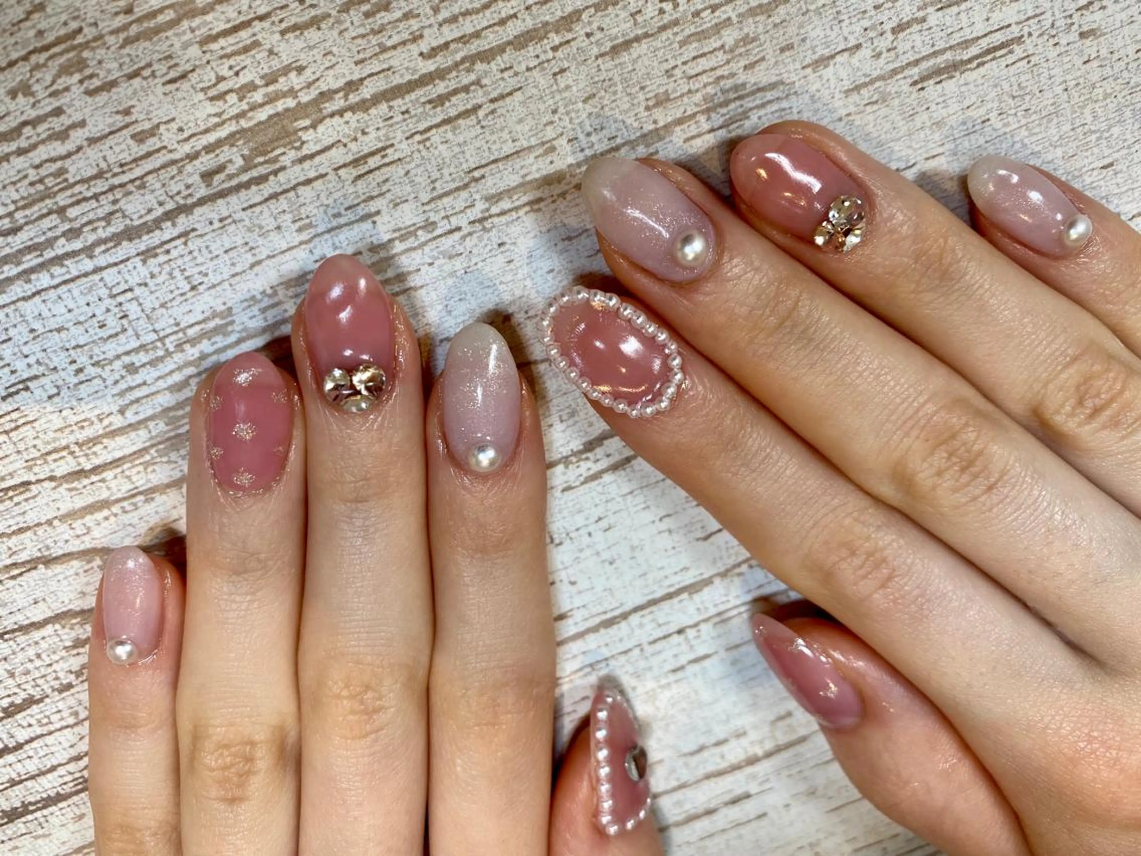 ネイル ピンク JurerEye☆ Marikoのネイルデザイン