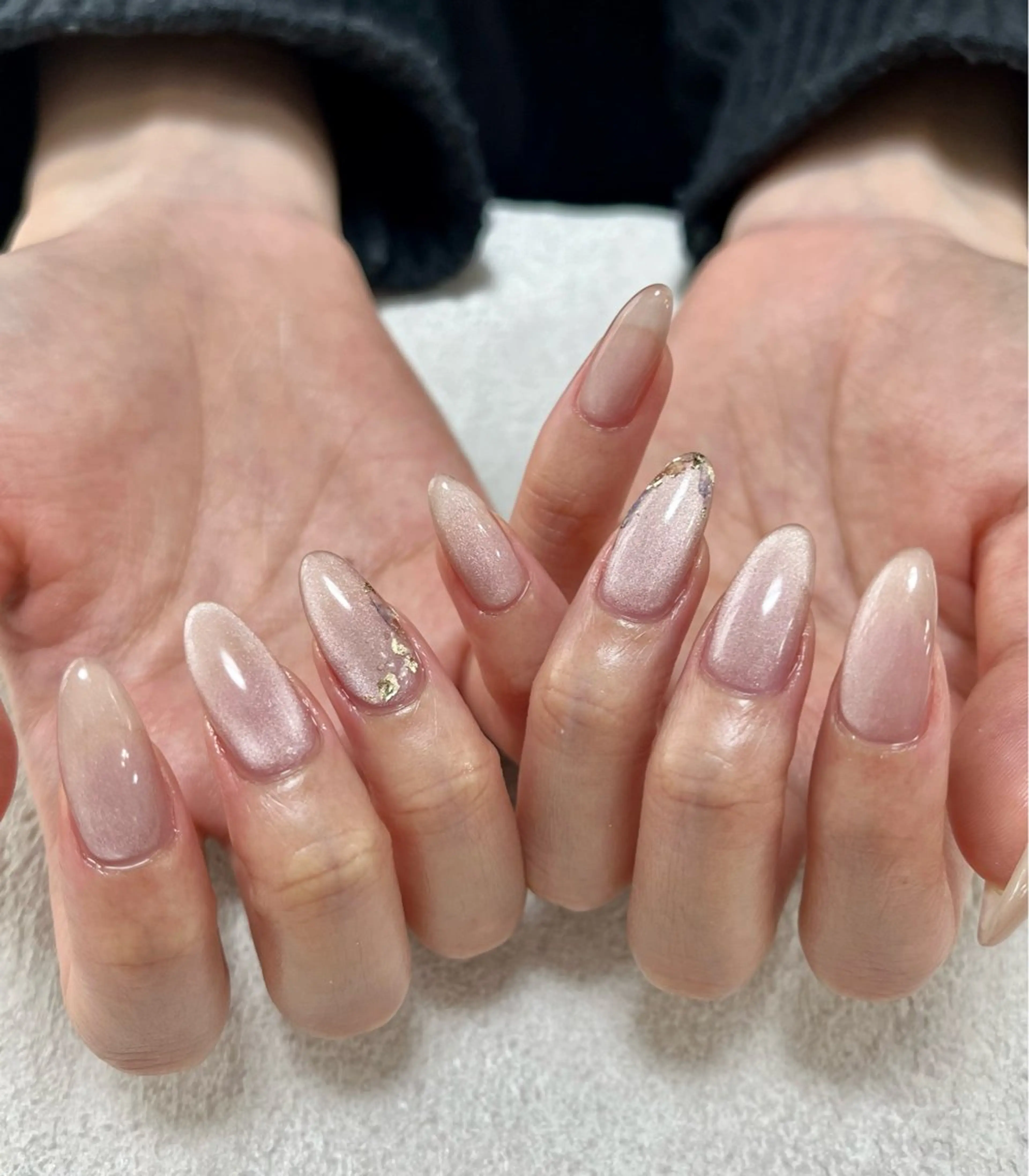 ネイル マグネットネイル オフィスネイル ピンク 春ネイル ハンドネイル kupu所属・ネイルサロン kupuのネイルデザイン