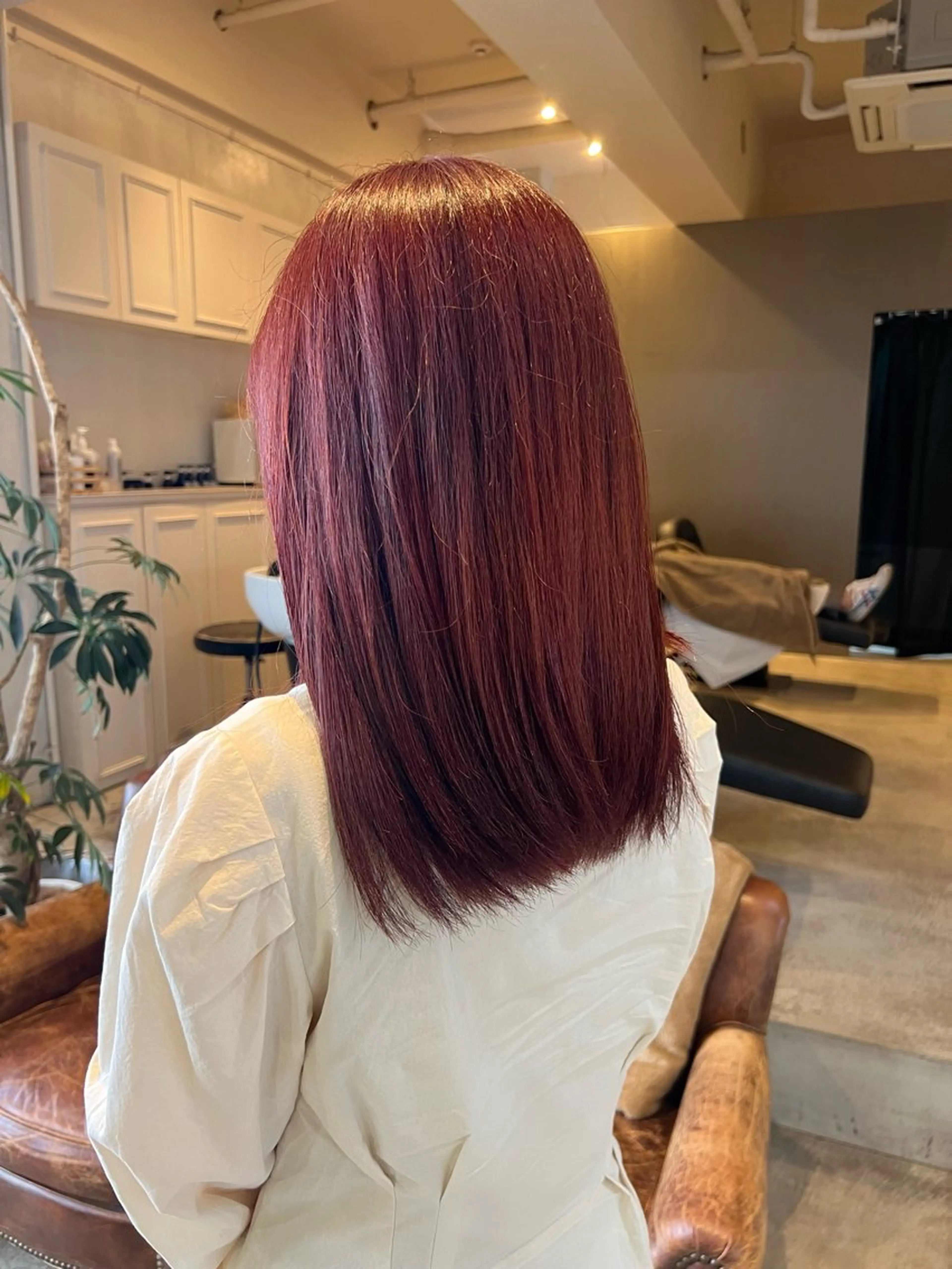 カラー レッドカラー 🌱髪質改善×艶髪 🌱【天神美容室】のヘアスタイル