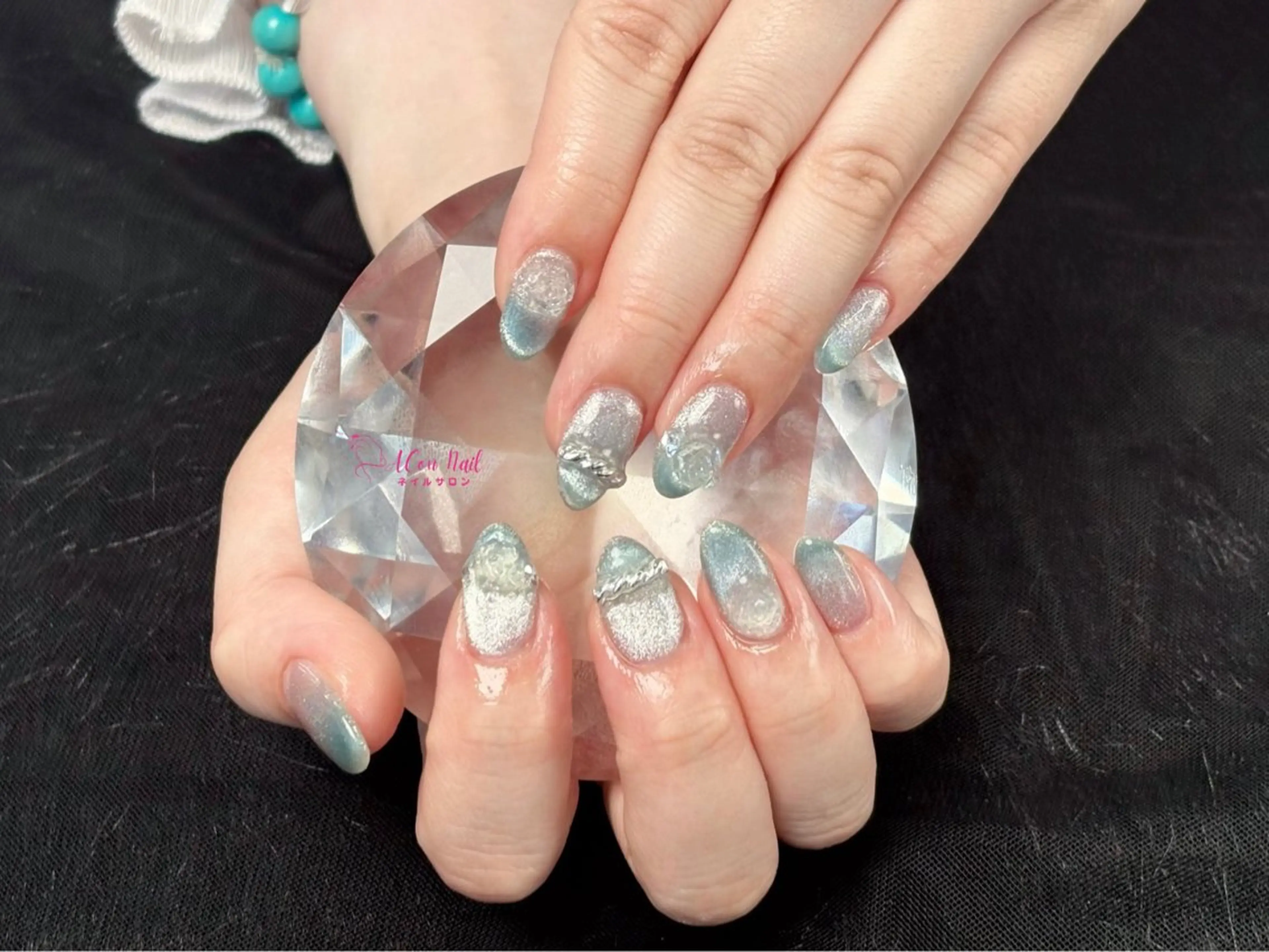 ネイル 桜ネイル 長さ出し フラワーネイル フレンチネイル ジェルネイル ハンドネイル AConNailSalon所属・ACon NailSalonのネイルデザイン
