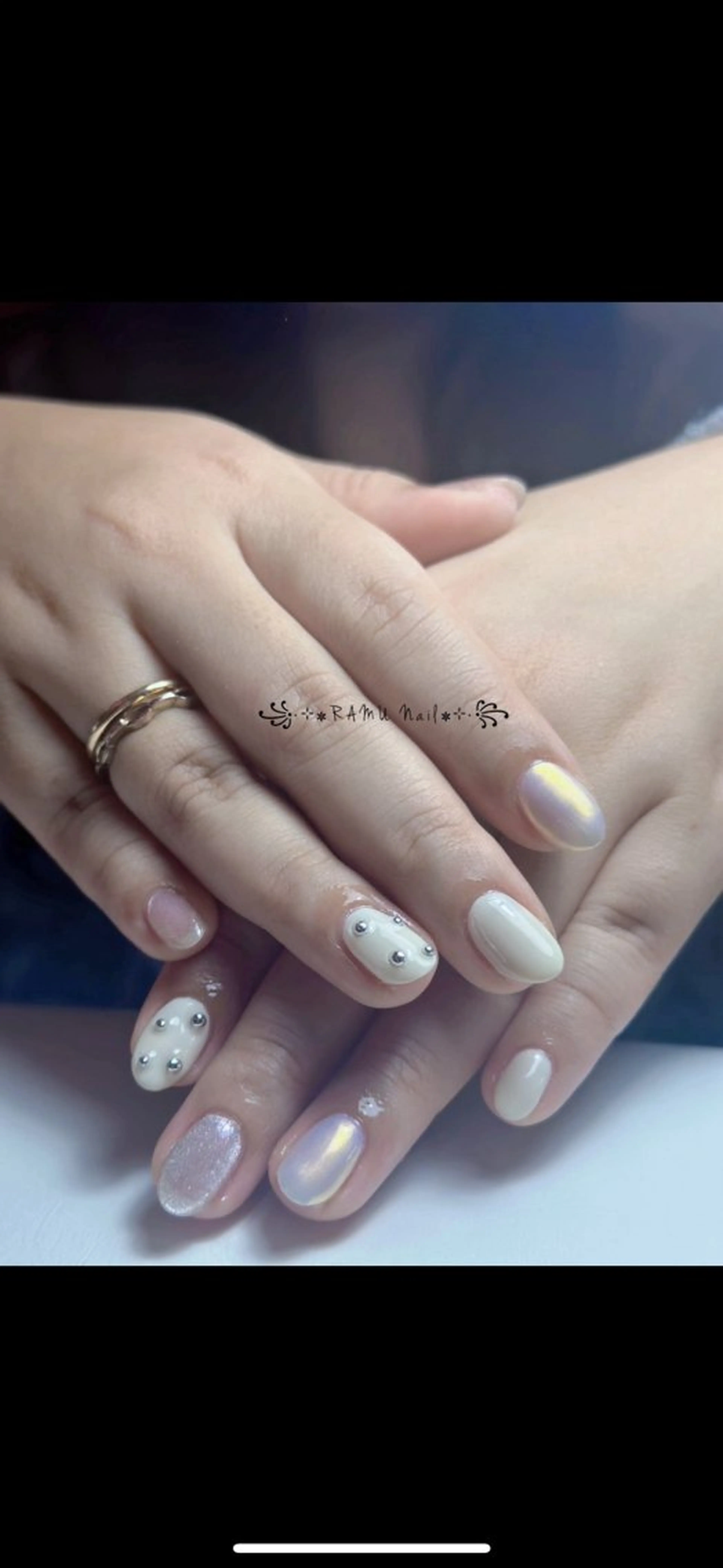 ネイル キラキラネイル 韓国ネイル バレンタイン ワンホンネイル ハンドネイル RAMU Nail 恵比寿店のネイルデザイン