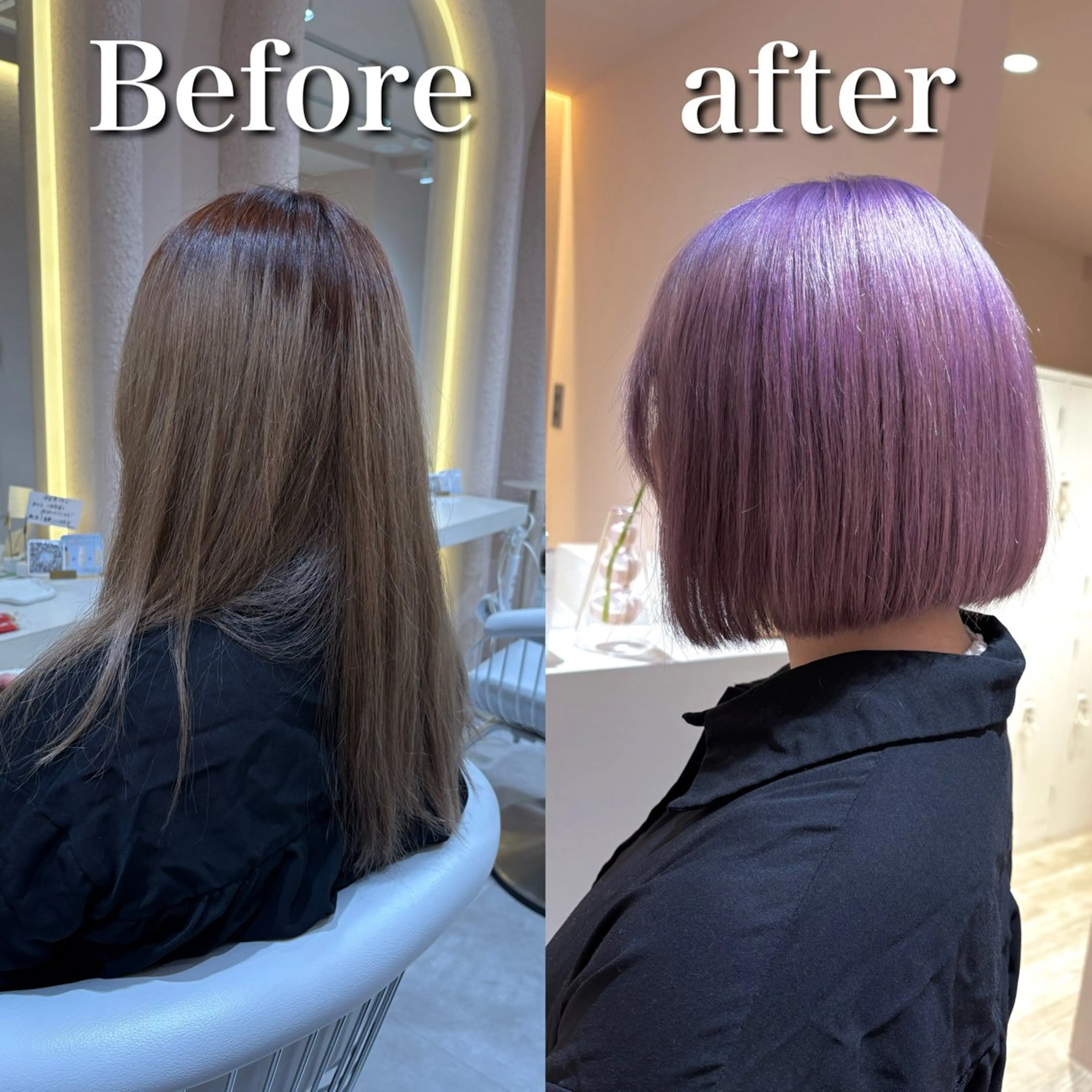 ショート ボブ カット ヘアカラー トリートメント ハイトーン/横浜 /伊藤　怜のヘアスタイル