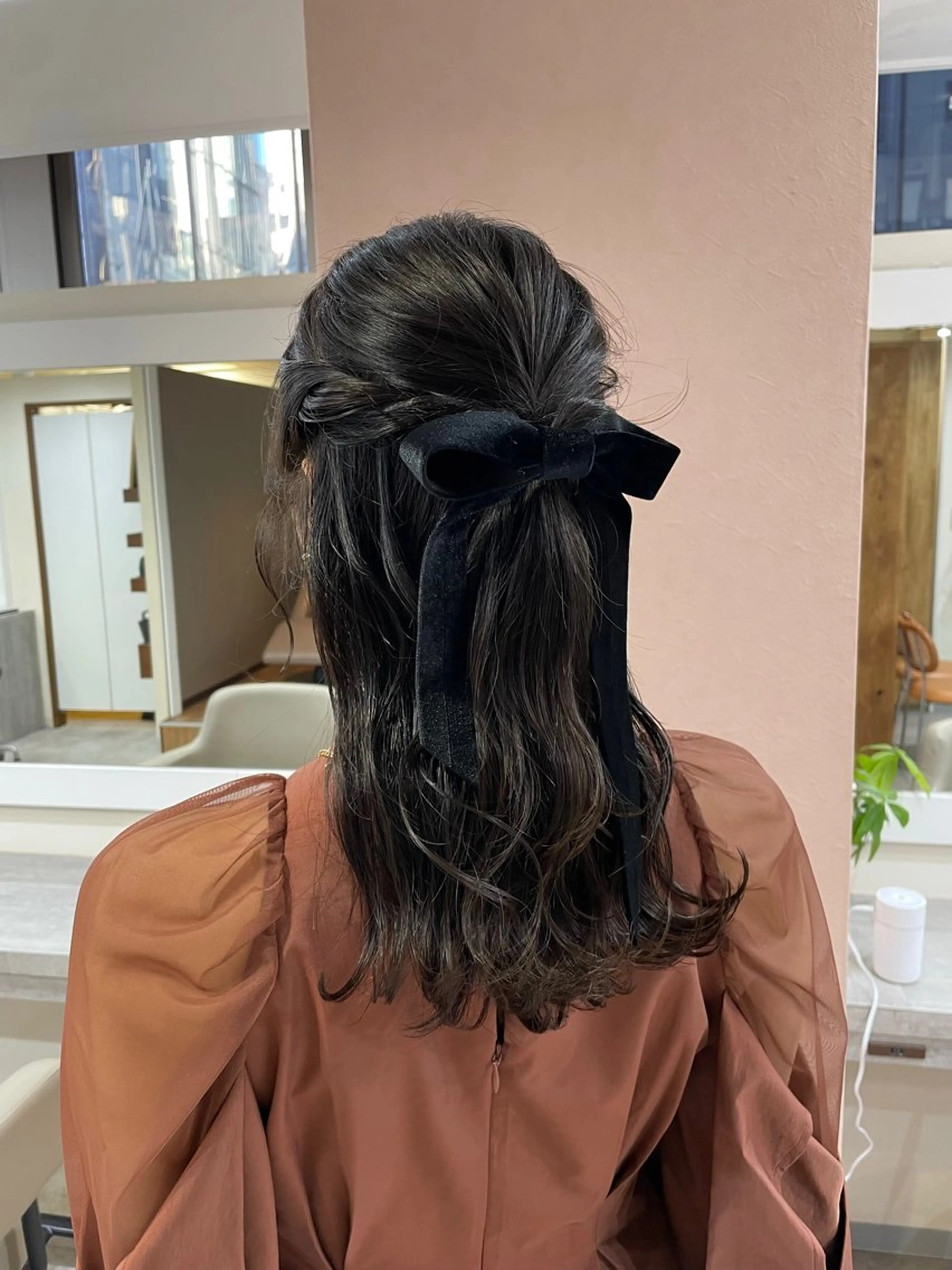 セミロング ヘアアレンジ ヘアセット 韓国風パーマ/ヘア セット/店長みづきのヘアスタイル