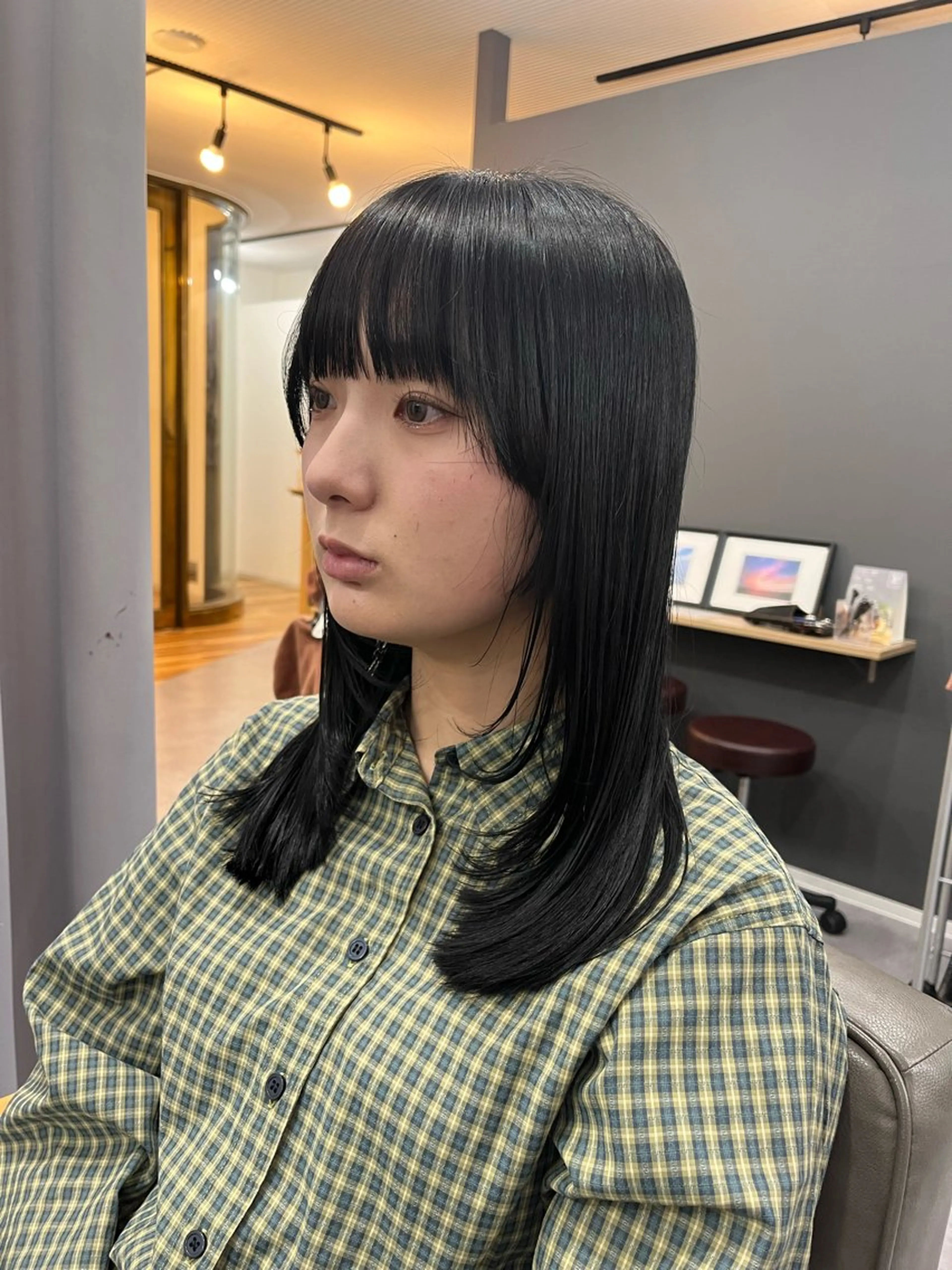 ミディアム 伸ばしかけ レイヤーカット カット ヘアカラー トリートメント アスカ 🌟のヘアスタイル