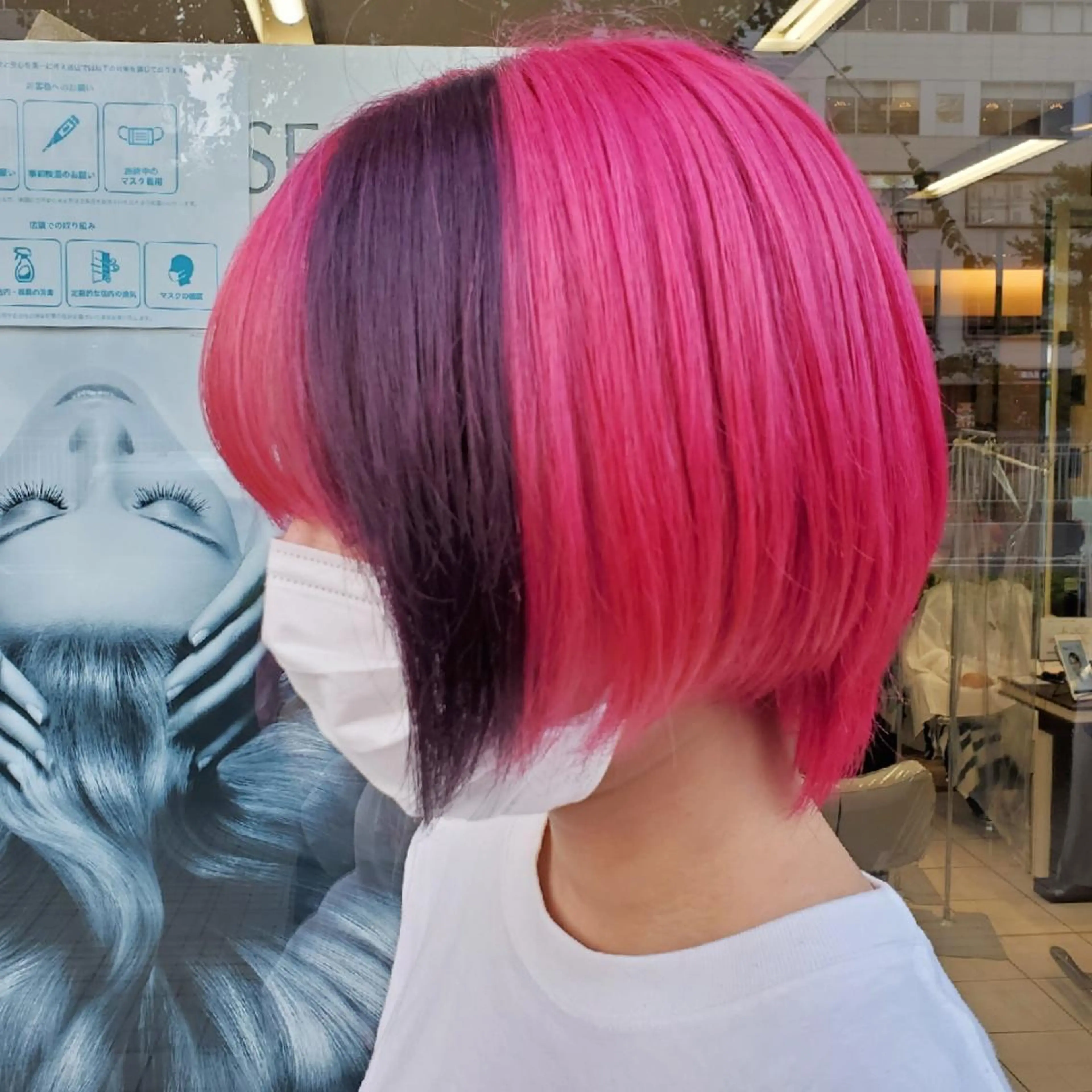 ショート カラー 推しアニメカラー🌈 ツヤ透明感カラー🦄のヘアスタイル