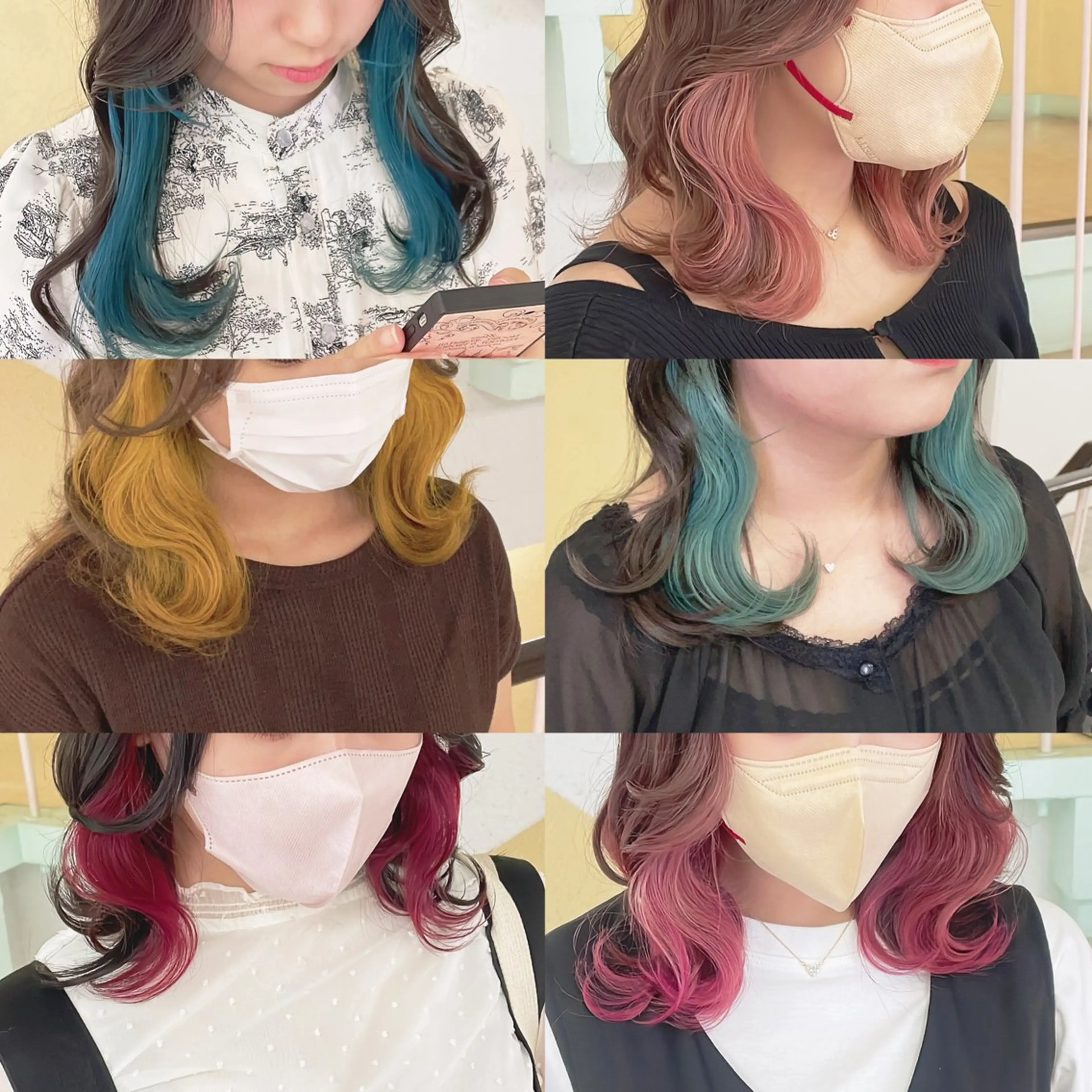 カラー ヘアカラー トリートメント 渋谷:インナーカラー ／🍒エリカ🍒のヘアスタイル