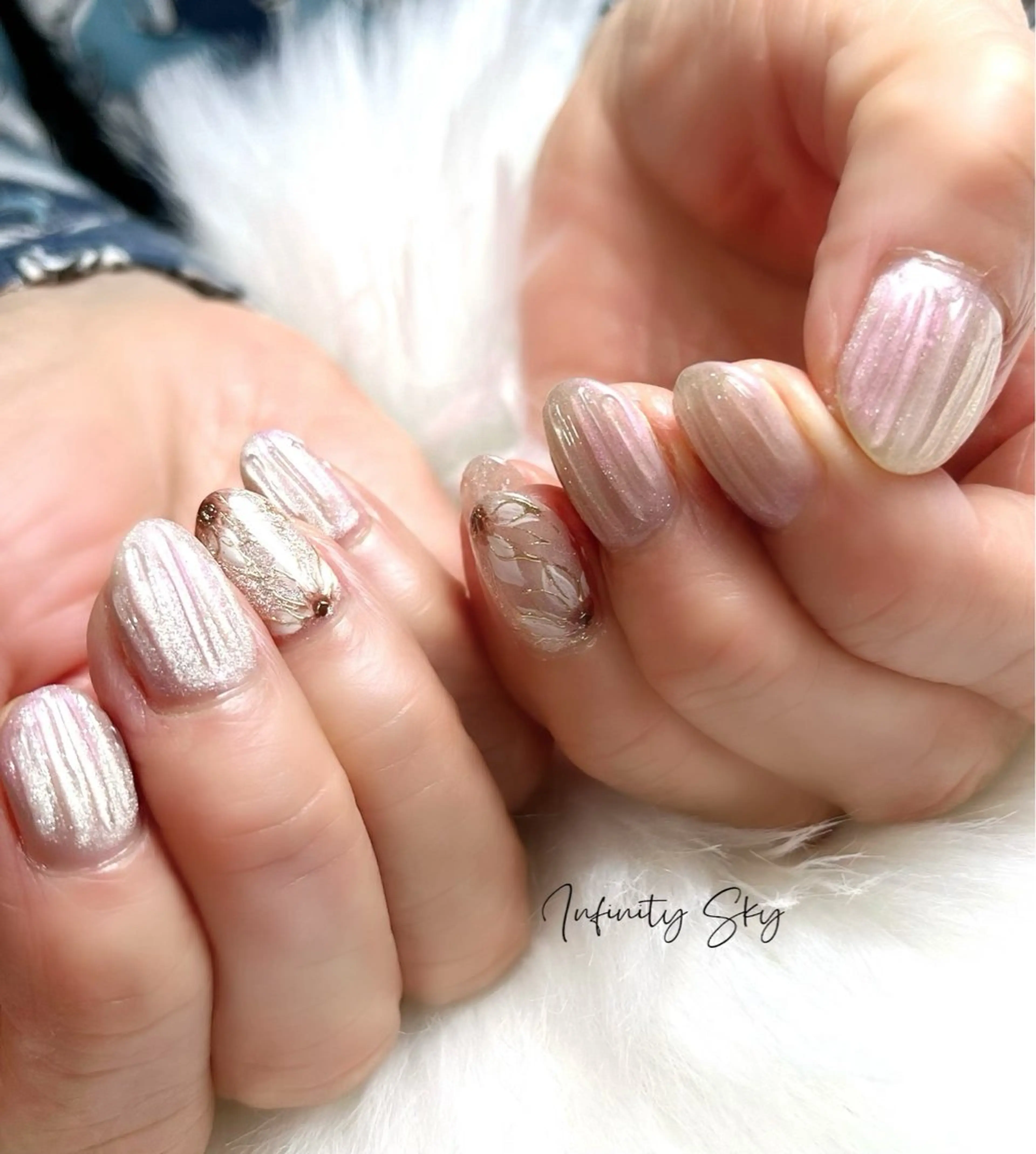 ネイル アートネイル フラワーネイル infinity skyのネイルデザイン