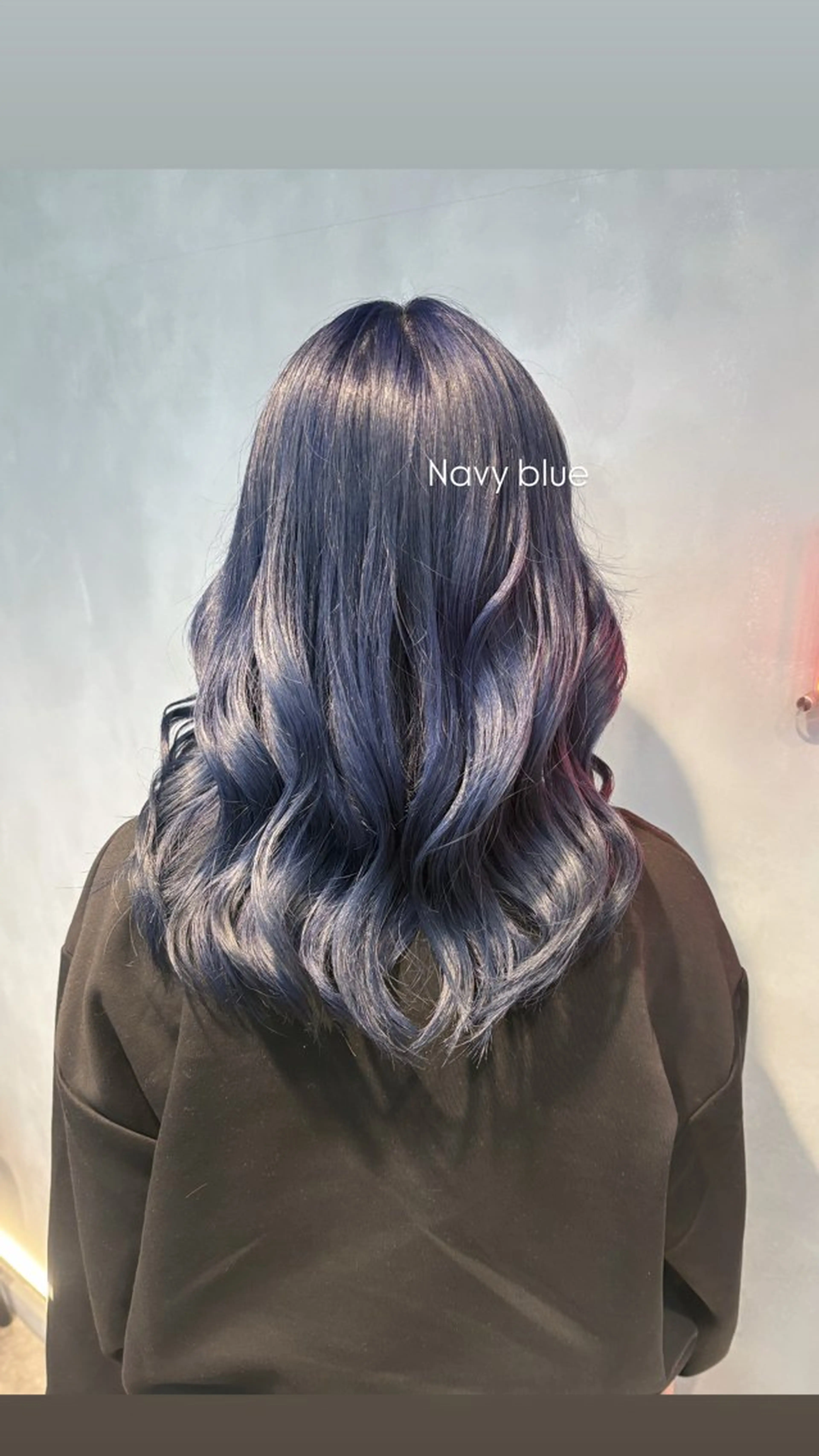 ロング カラー ブルーカラー ネイビーカラー ヘアカラー 茅ヶ崎/ハイトーン/ Ramuのヘアスタイル