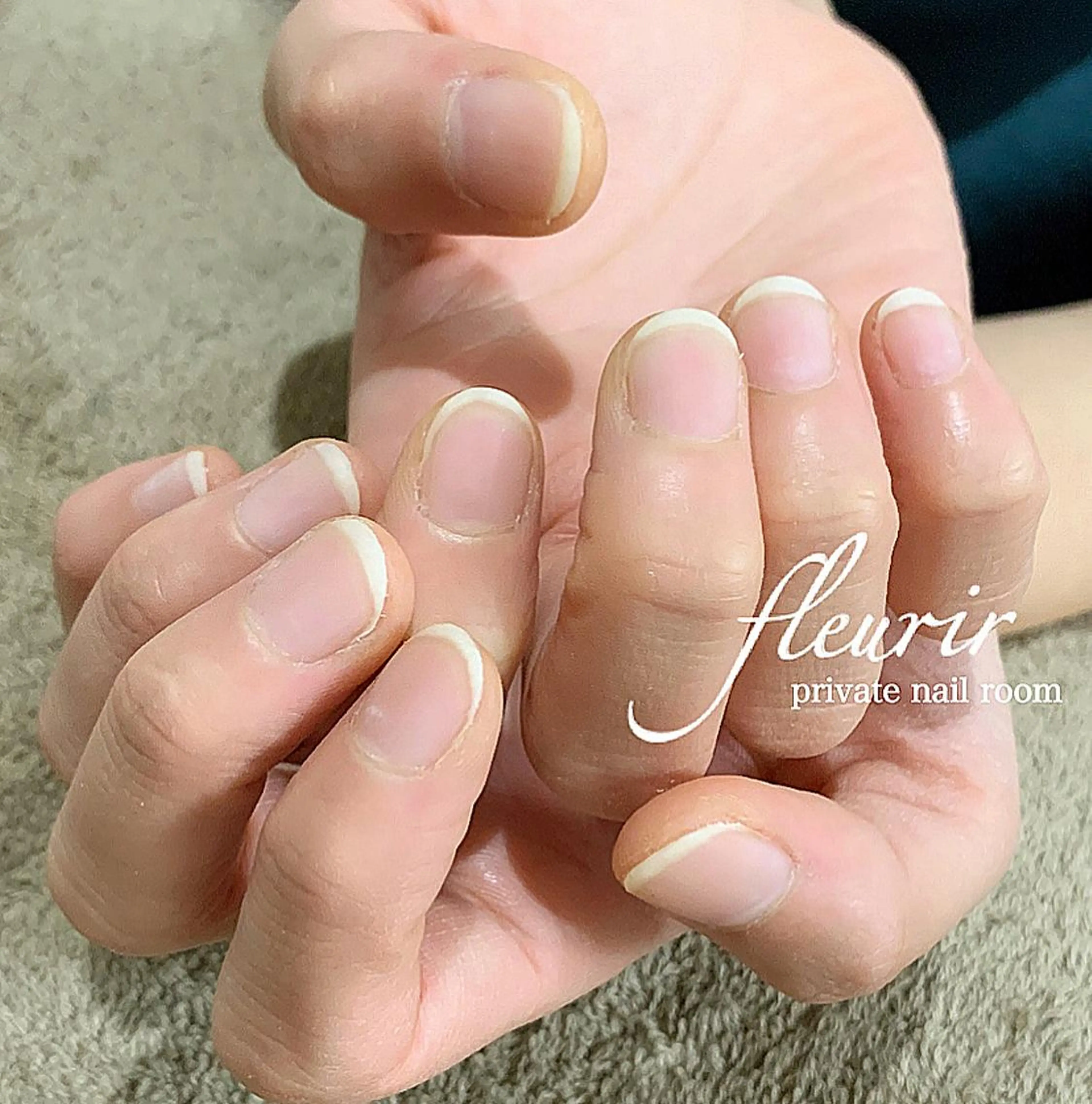 ネイル 長さ出し ハンドネイル フルリール 【プライベートサロンのネイルデザイン