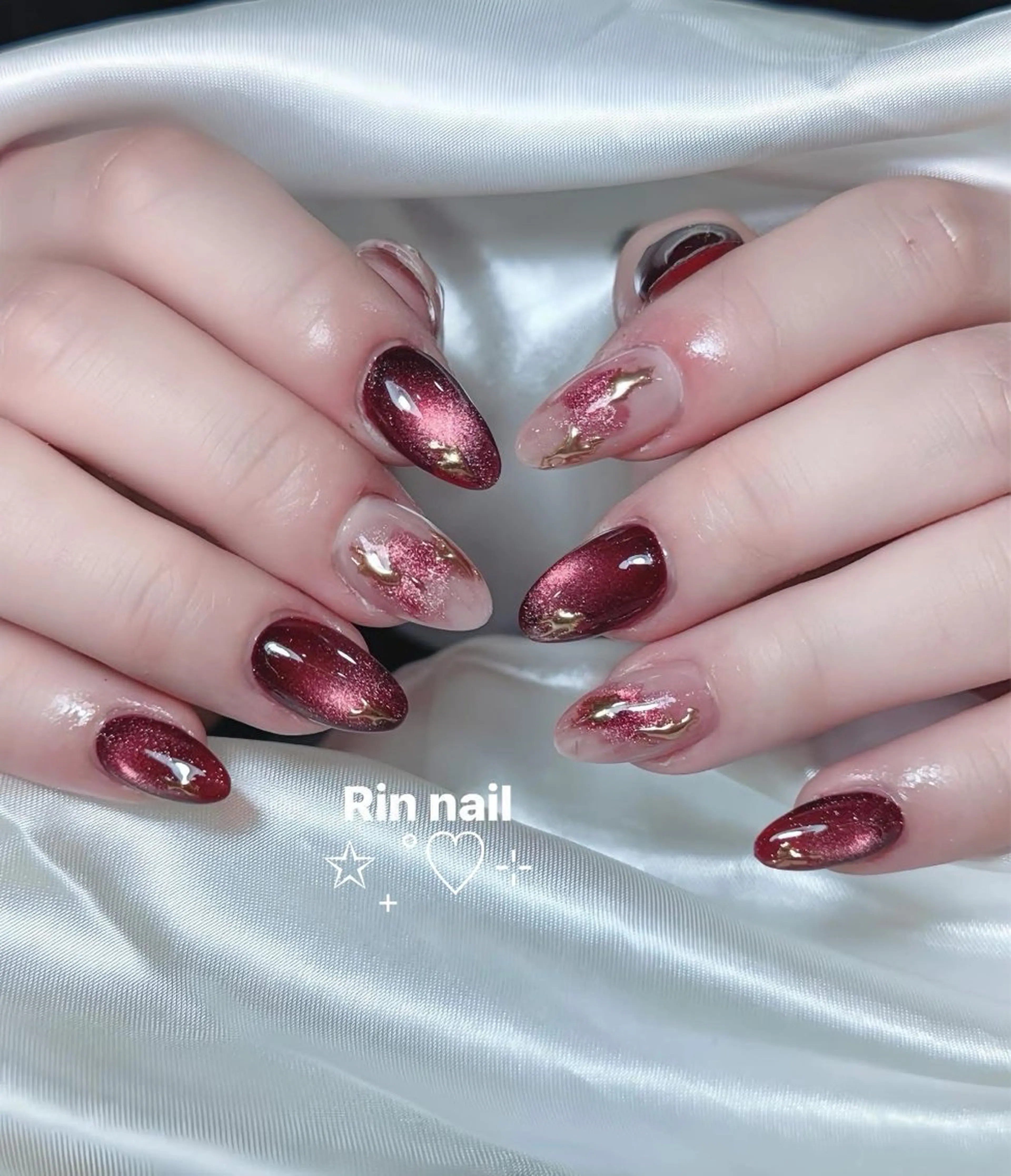 ネイル アートネイル ジェルネイル ロングネイル ニュアンスネイル スカルプネイル ハンドネイル Rin Nail 新大久保店のネイルデザイン