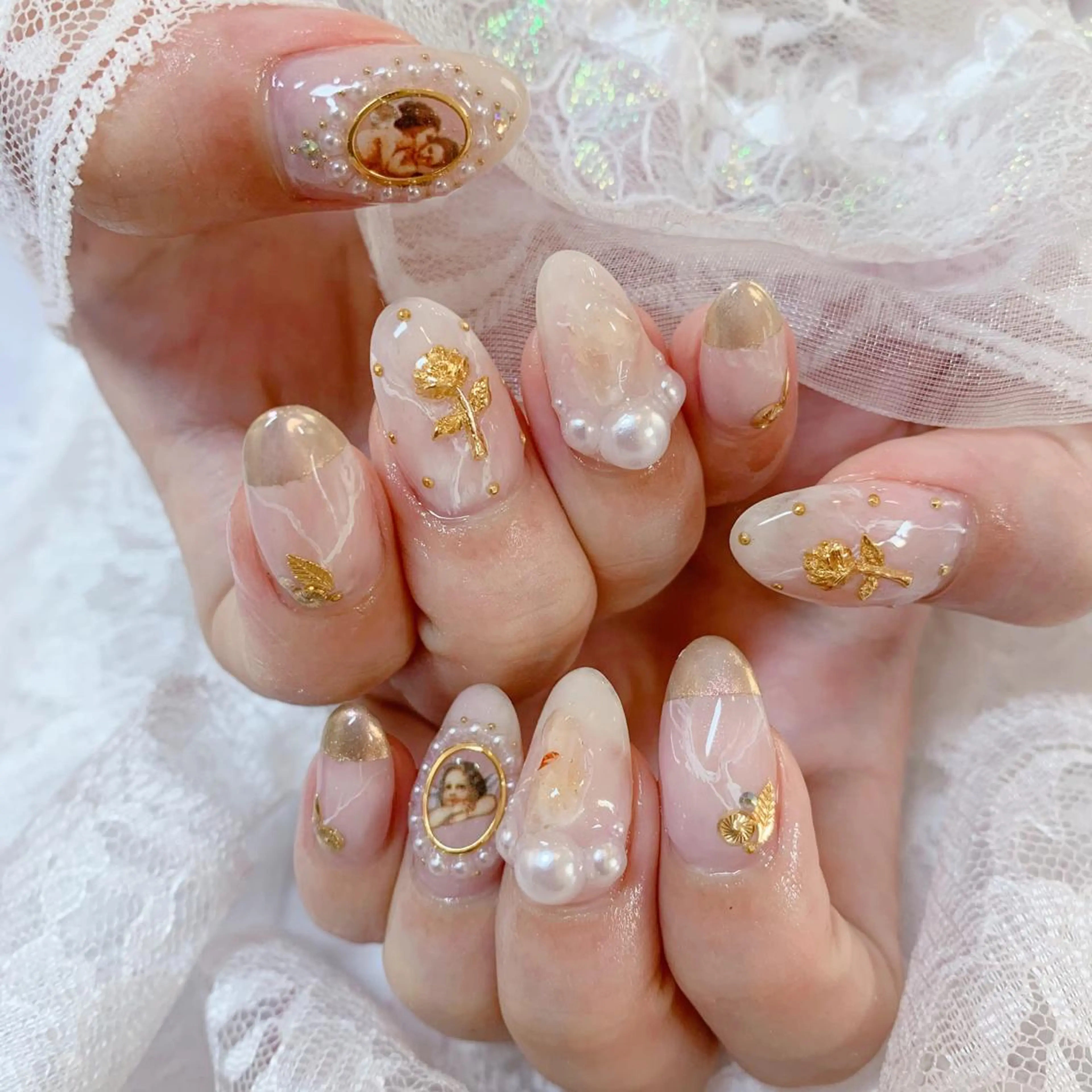 ネイル ハンドネイル La neige* yuki 🥯🍑のネイルデザイン