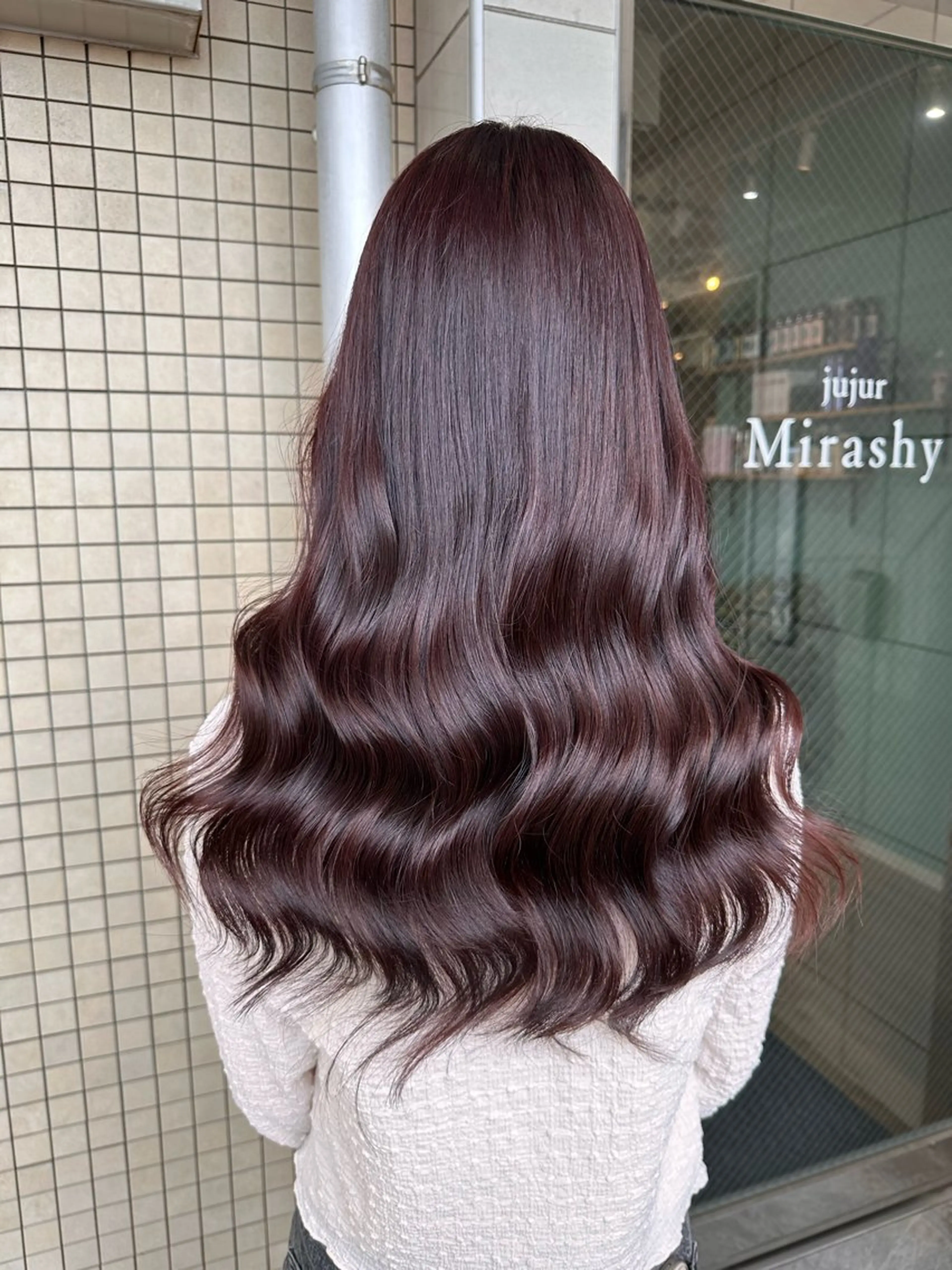 ロング カラー ピンクカラー ピンクパープル パープルカラー 韓国風ヘア ヘアカラー トリートメント 🧸プルエクステ❤︎ ネイルKAO🧸のヘアスタイル