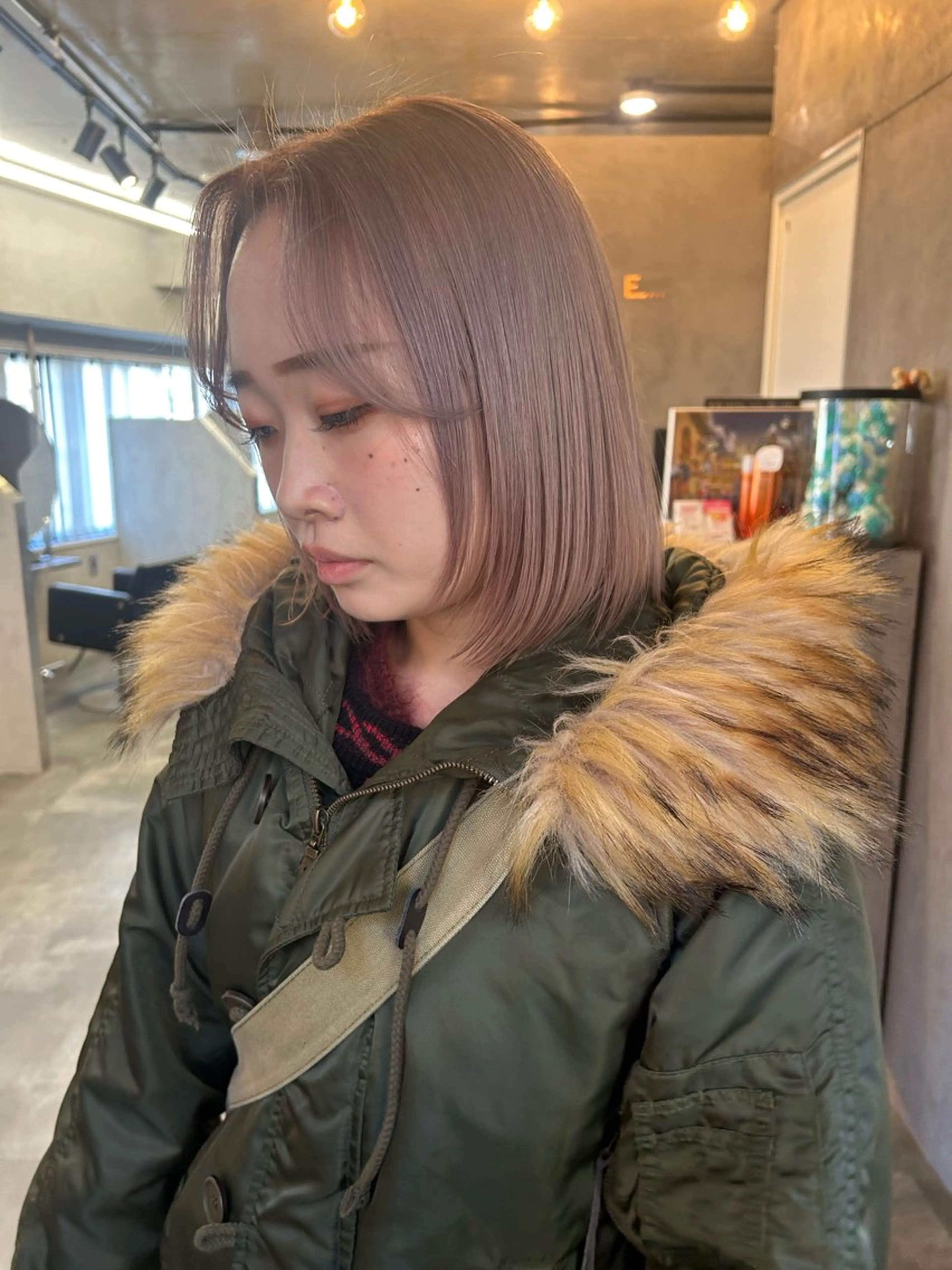 ショート カラー ヘアカラー トリートメント Haru/THREE …by velvetのヘアスタイル