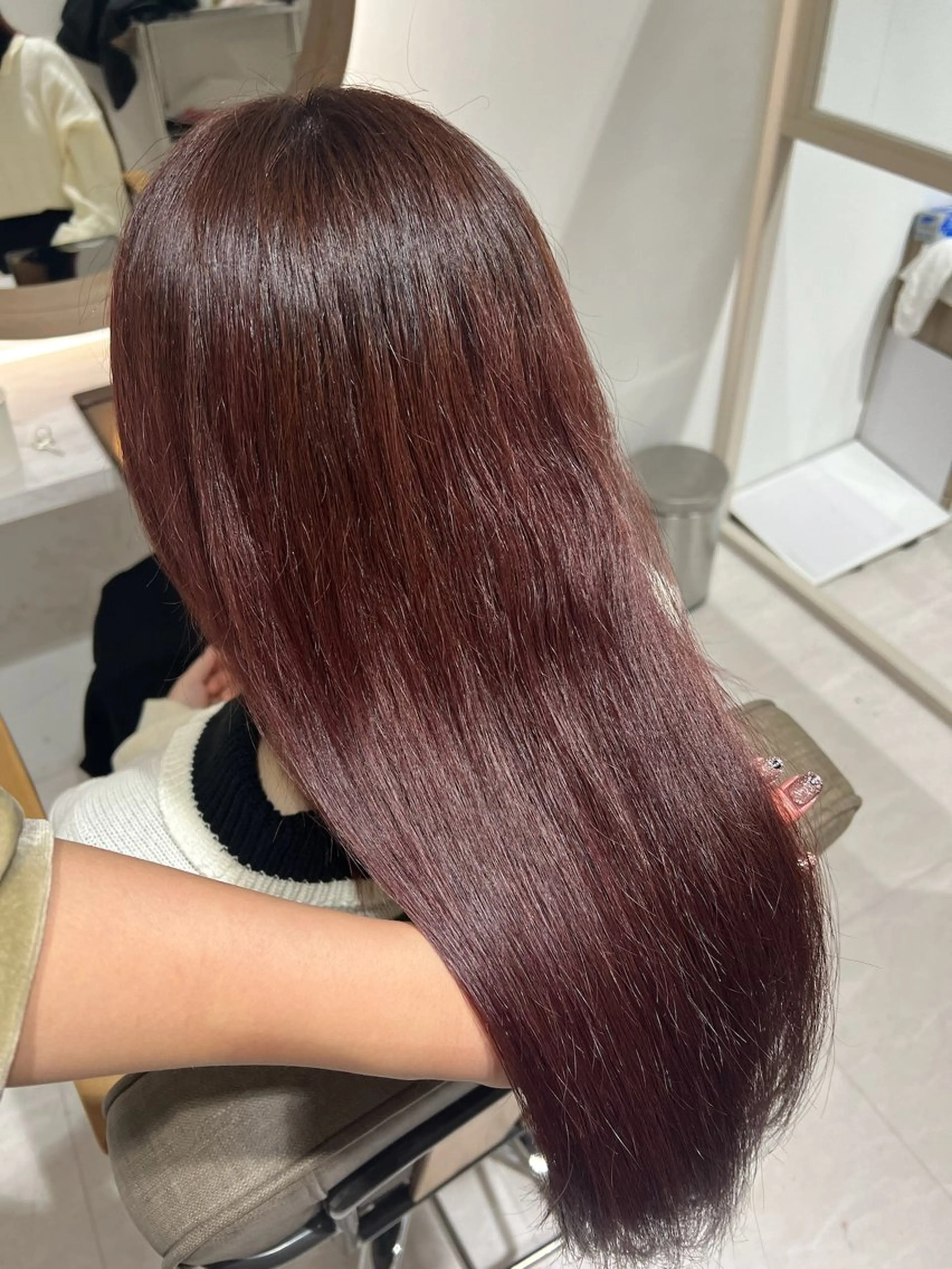 カラー ブラウンカラー ピンクカラー ヘアカラー 瀬戸 杏珠のヘアスタイル