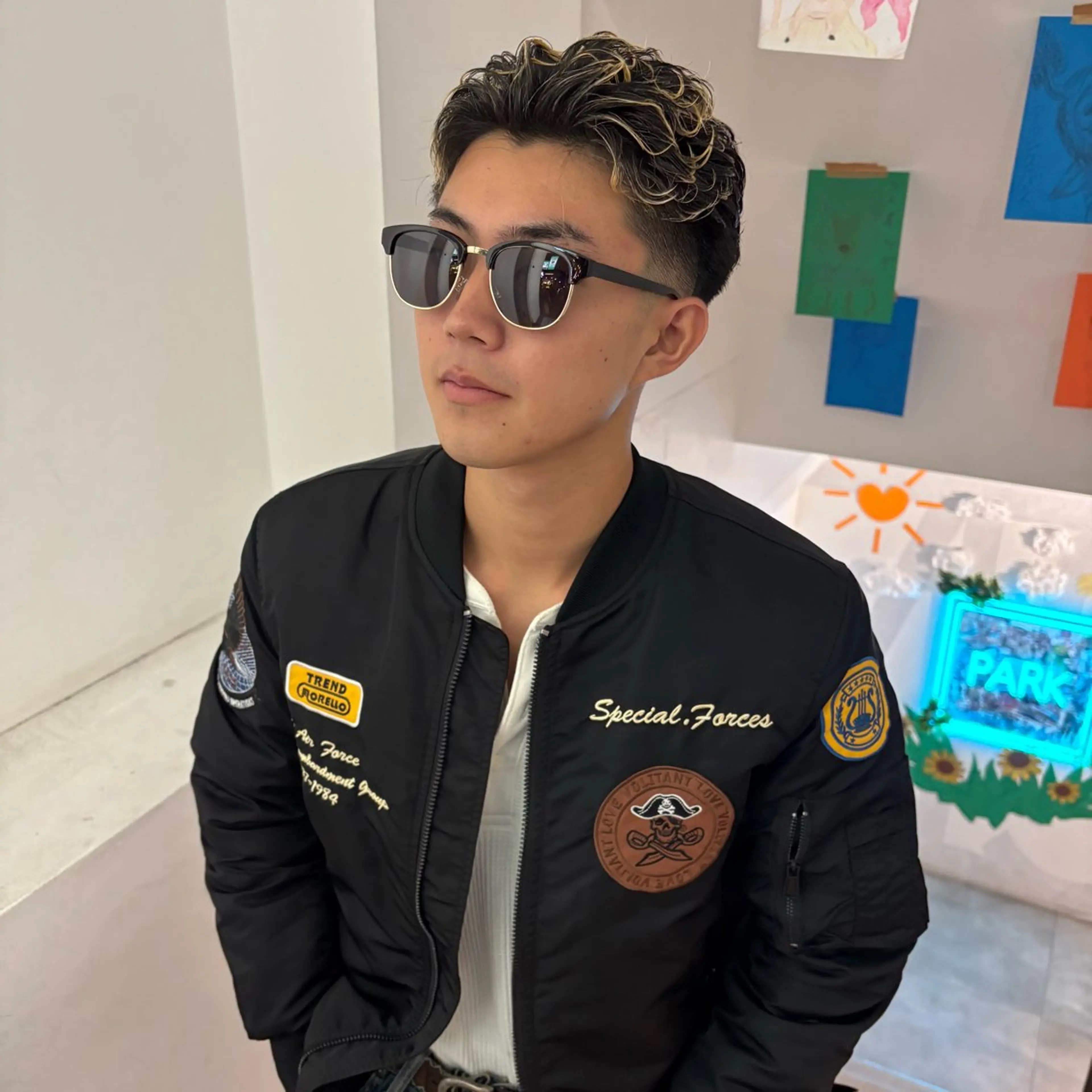 ショート パーマ メンズ カット ヘアカラー パーマ men's/perm colorDaijuのヘアスタイル