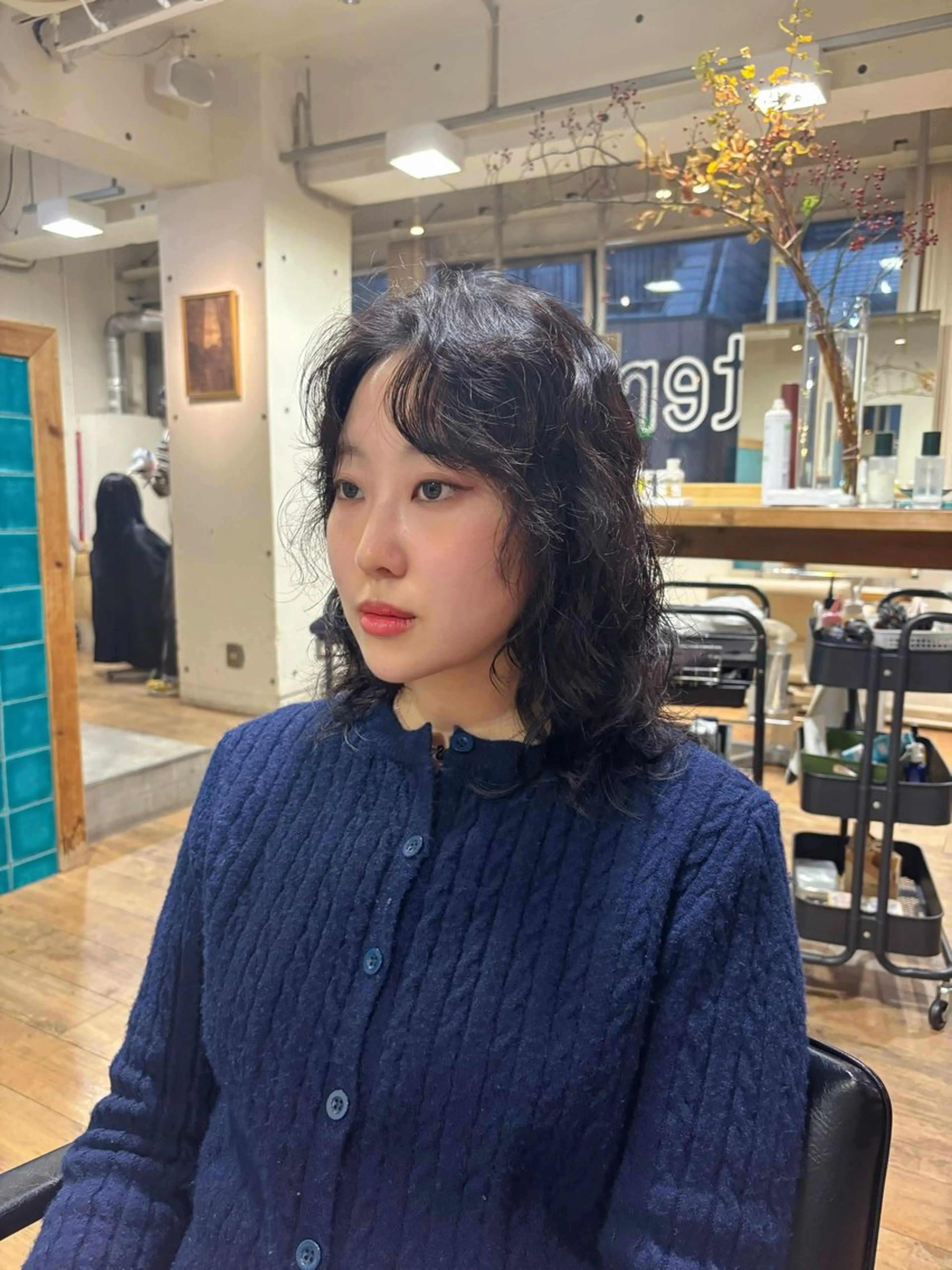 セミロング パーマ カット パーマ kaito パーマ募集！🔵のヘアスタイル