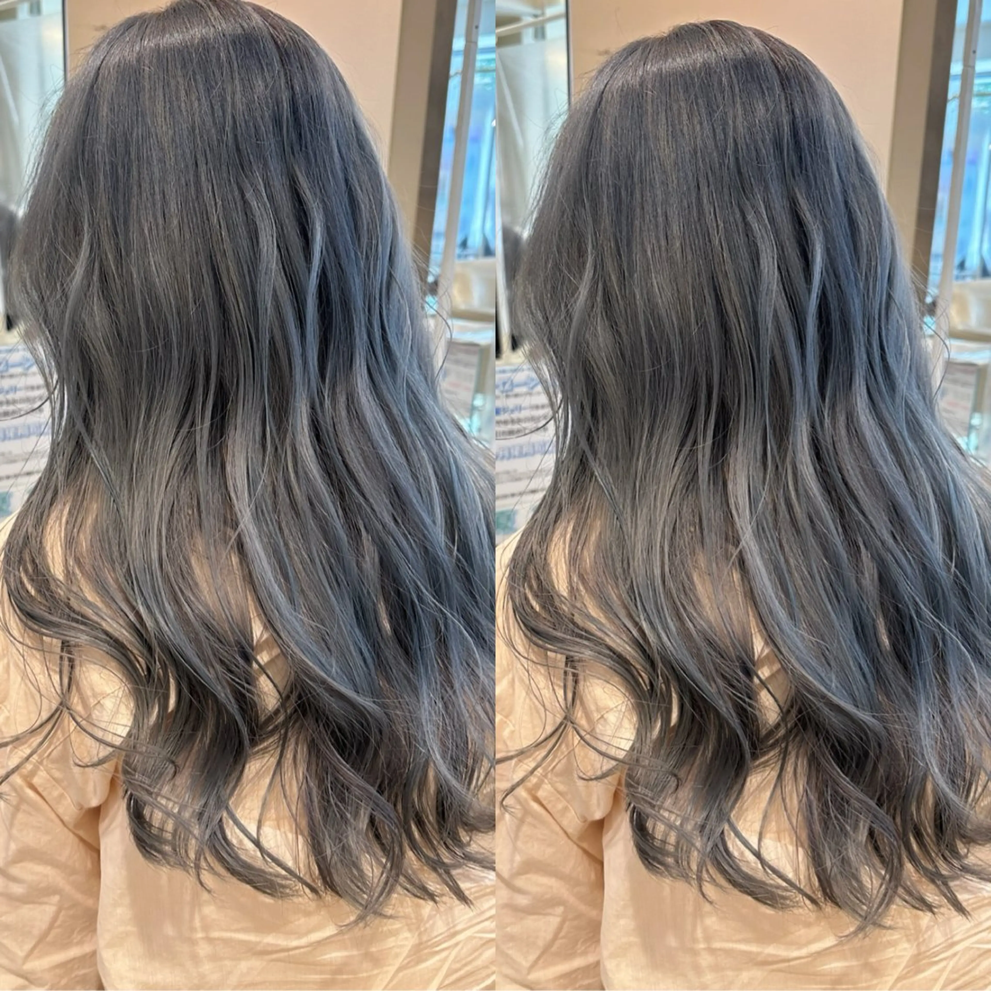 ロング カラー ヘアカラー 海希/ブリーチ透明カ ラー/レイヤーカットのヘアスタイル