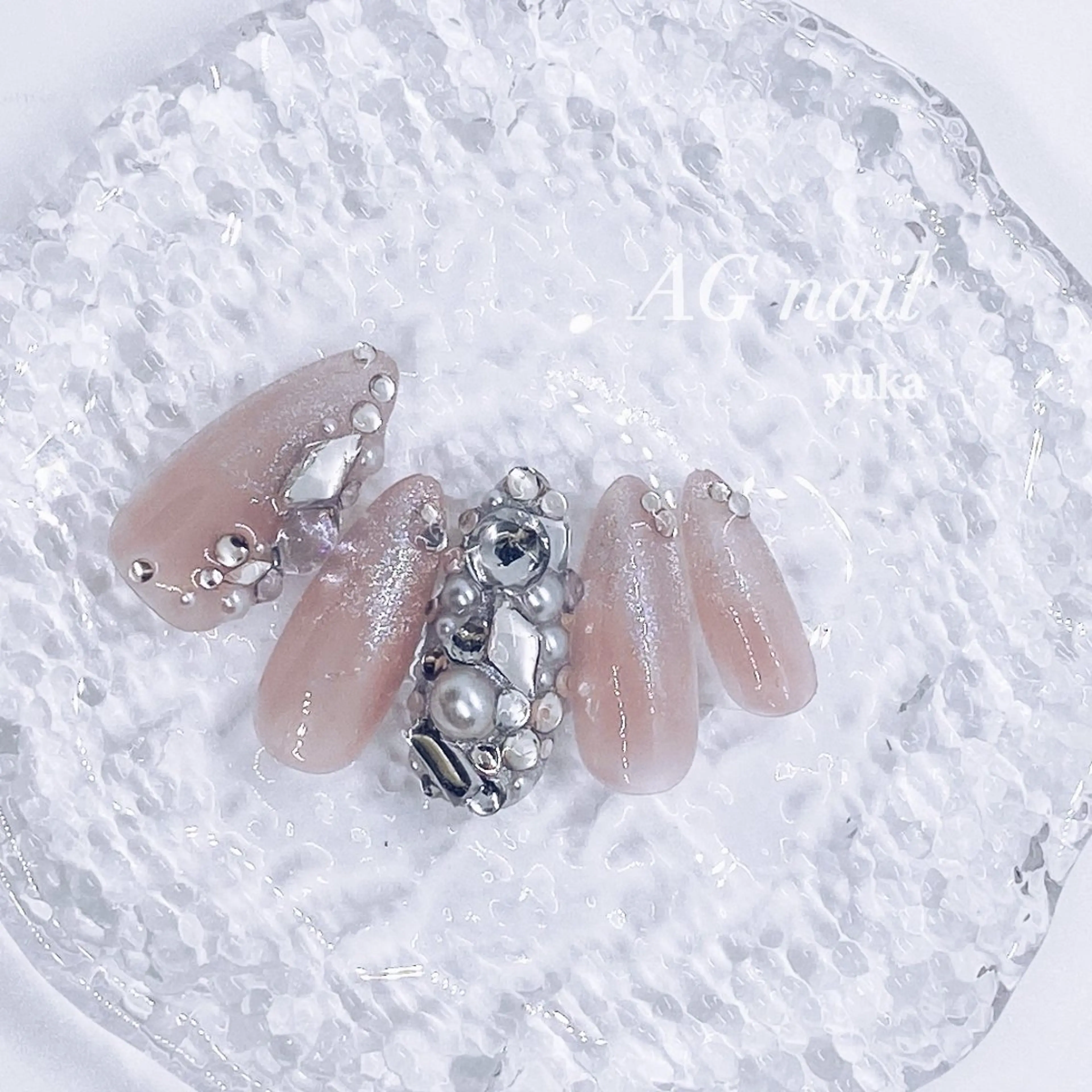 ネイル 卒業式 ハンドネイル ハンドケア AG nail 〚　yuka　〛のネイルデザイン