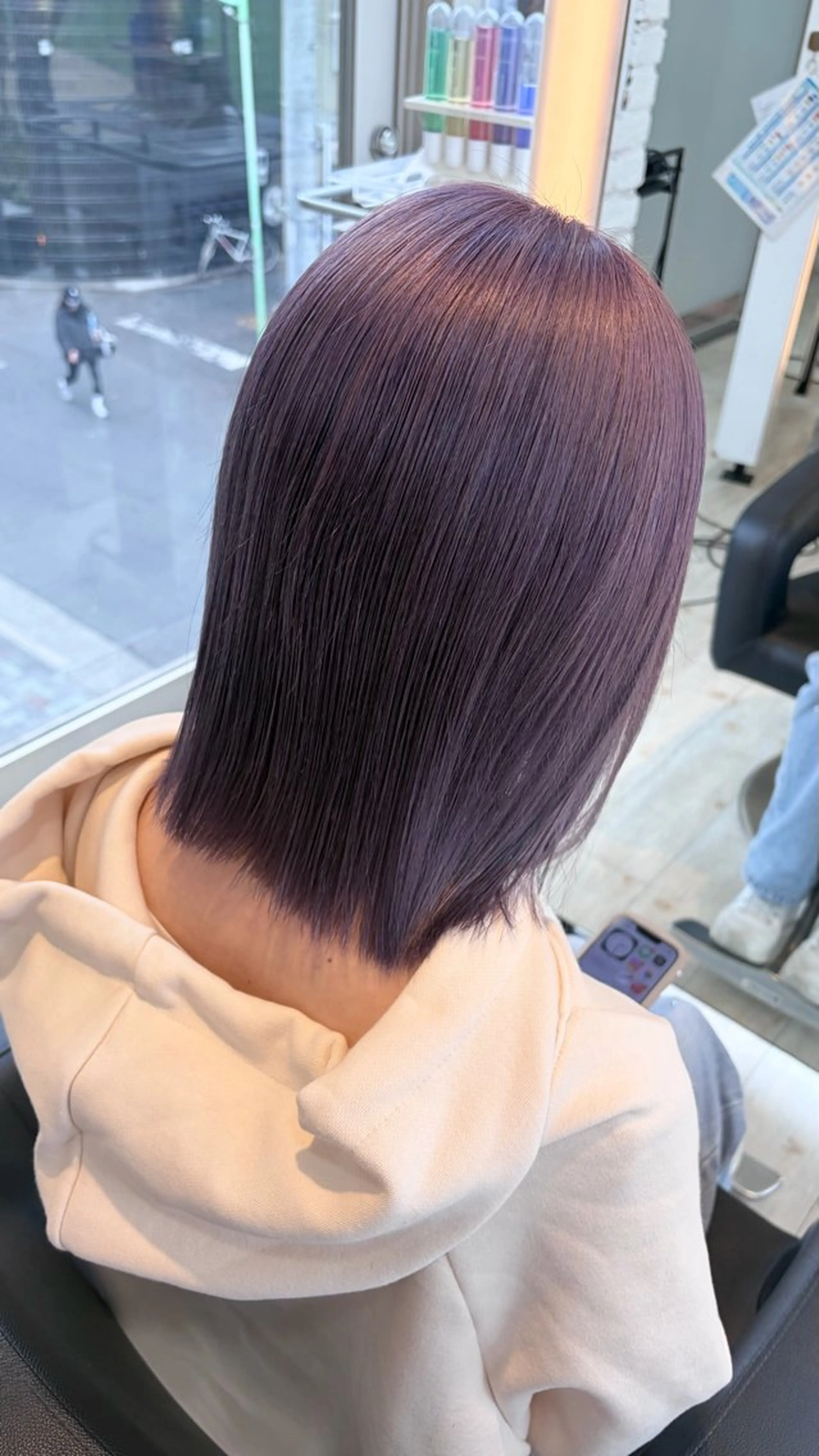 ミディアム カラー カット ヘアカラー トリートメント ブリーチ/髪質改善/ ハイトーン/暖色のヘアスタイル