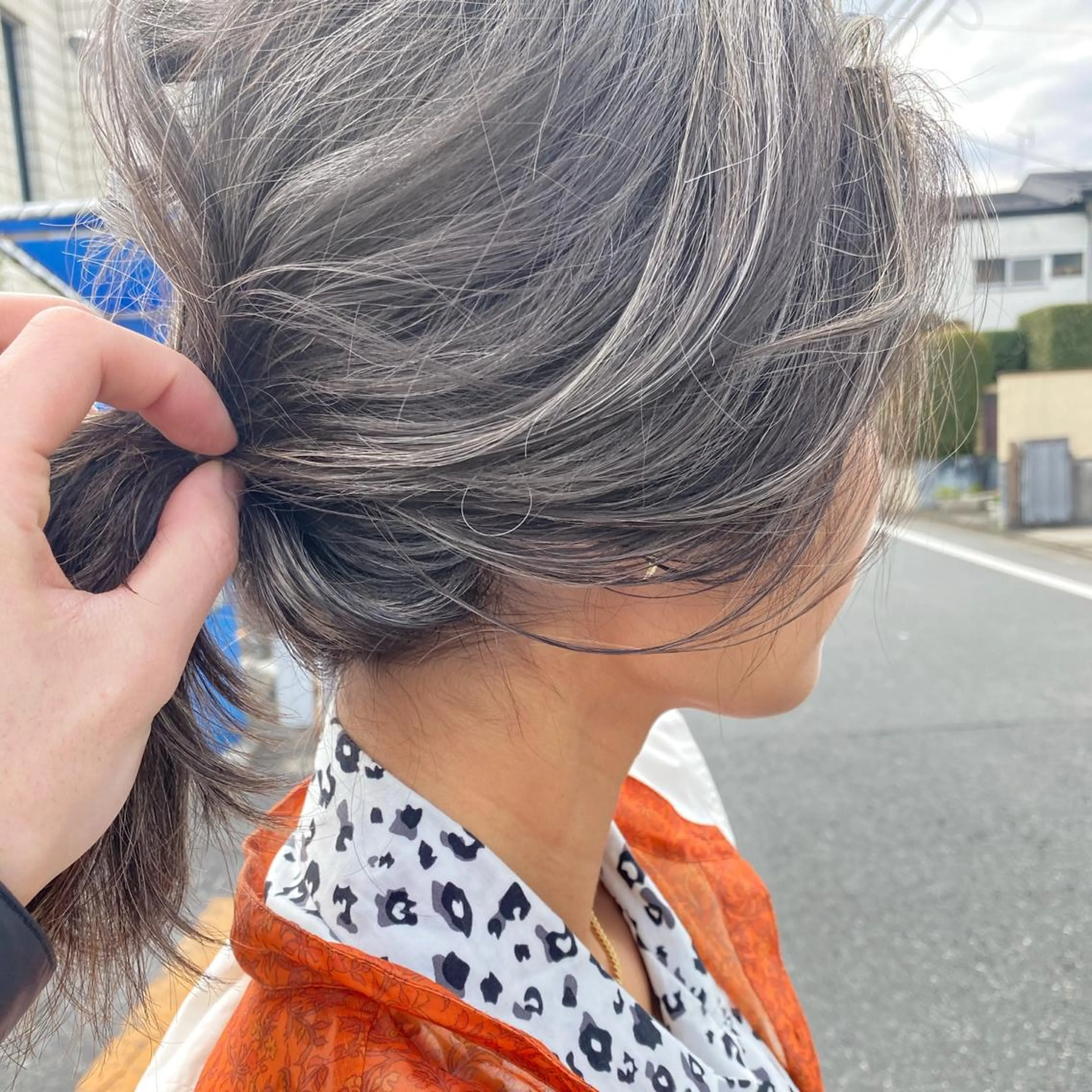 ミディアム カラー レイヤー/ベージュ カラー/ハシモトのヘアスタイル