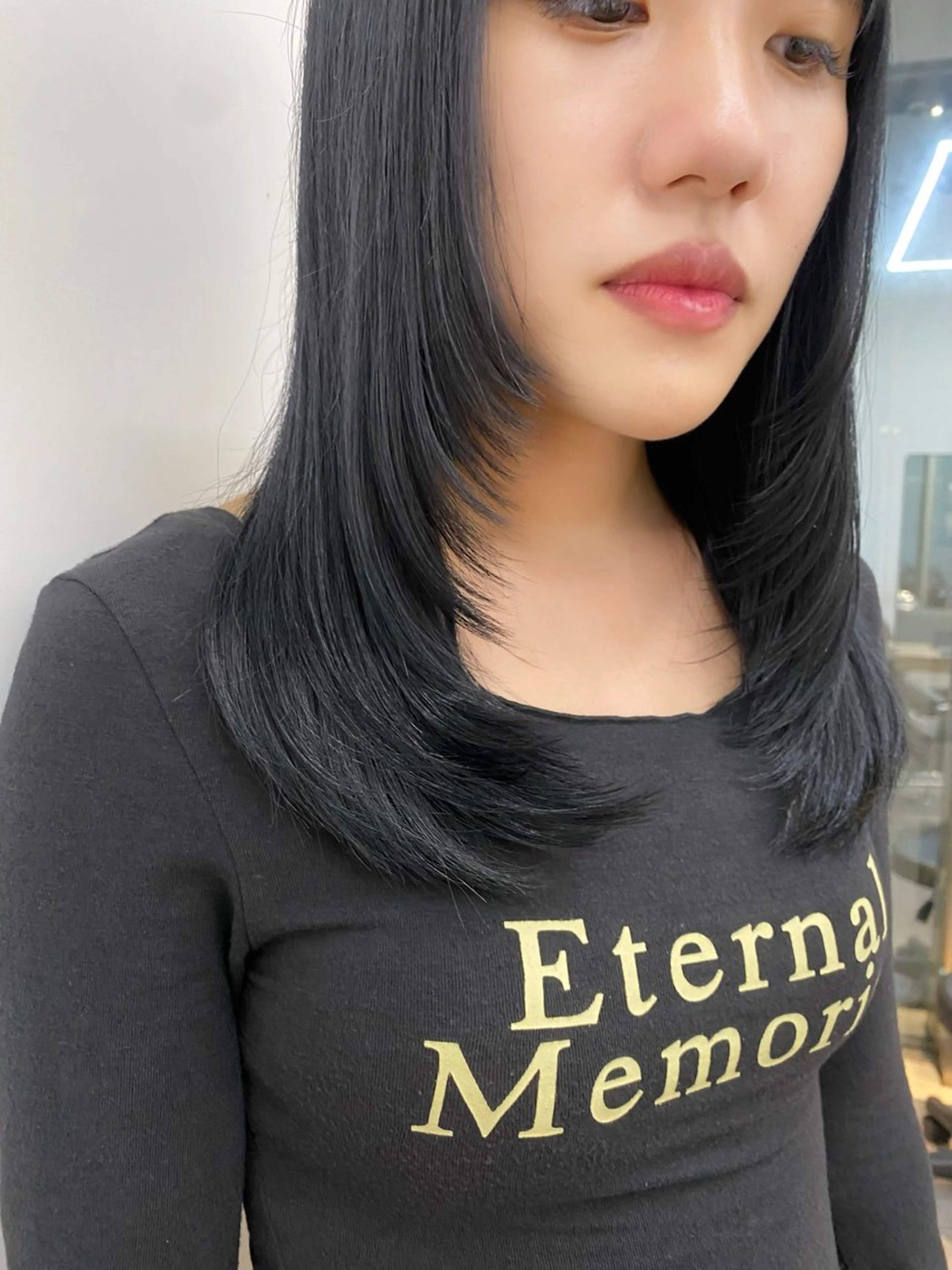 セミロング カット nok所属・レイヤー/ベージュ/ どますず🌺のヘアスタイル