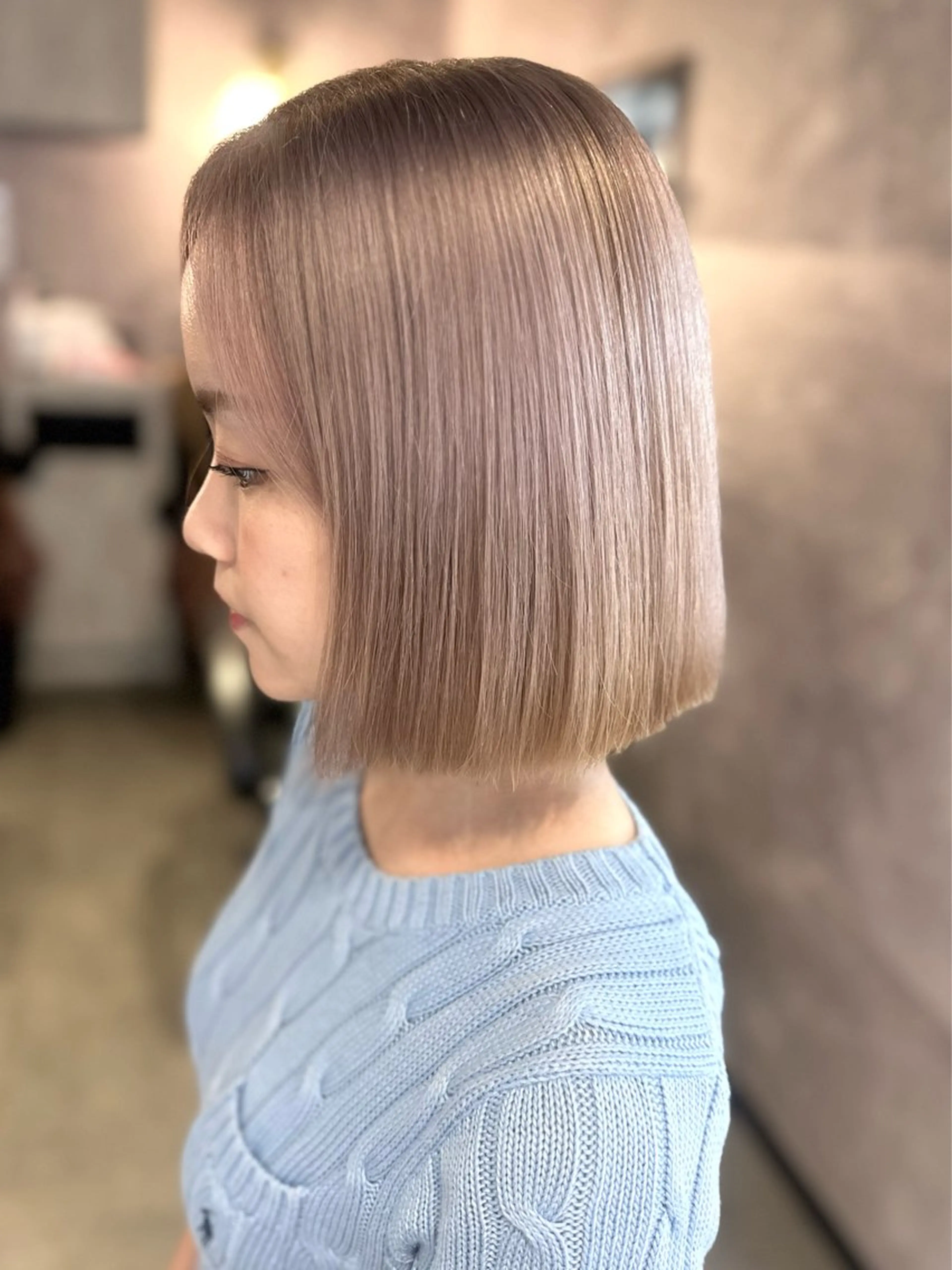 ミディアム カラー ベージュカラー ブリーチ ケアブリーチ ミルクティーベージュ ピンクカラー ヘアカラー トリートメント 🦋高瀬寛菜🦋 韓国/ブリーチのヘアスタイル