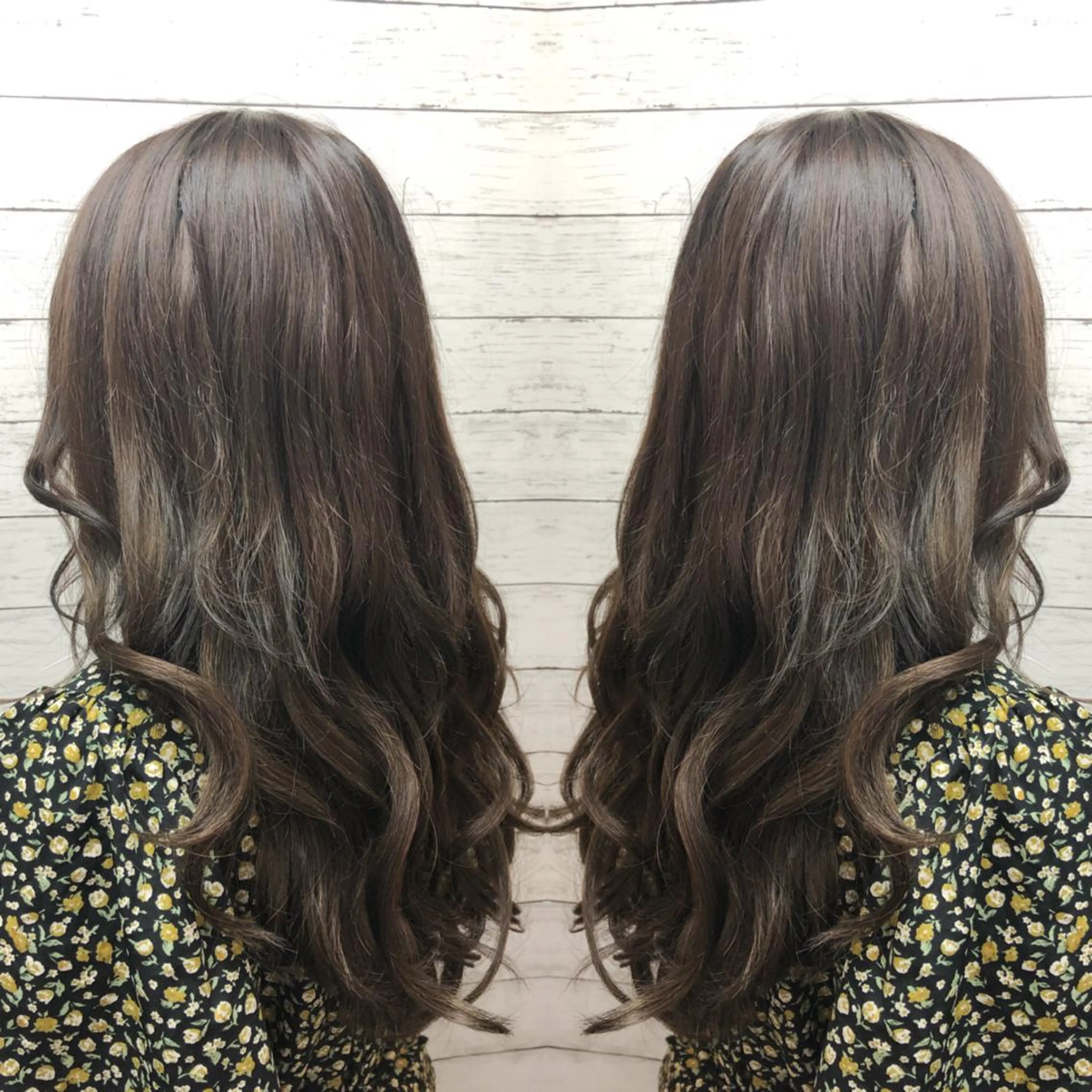 ミディアム カラー カット ヘアカラー エクステ ヘアセット 韓国ヘア🤍髪質改善 🇰🇷AKANEのヘアスタイル