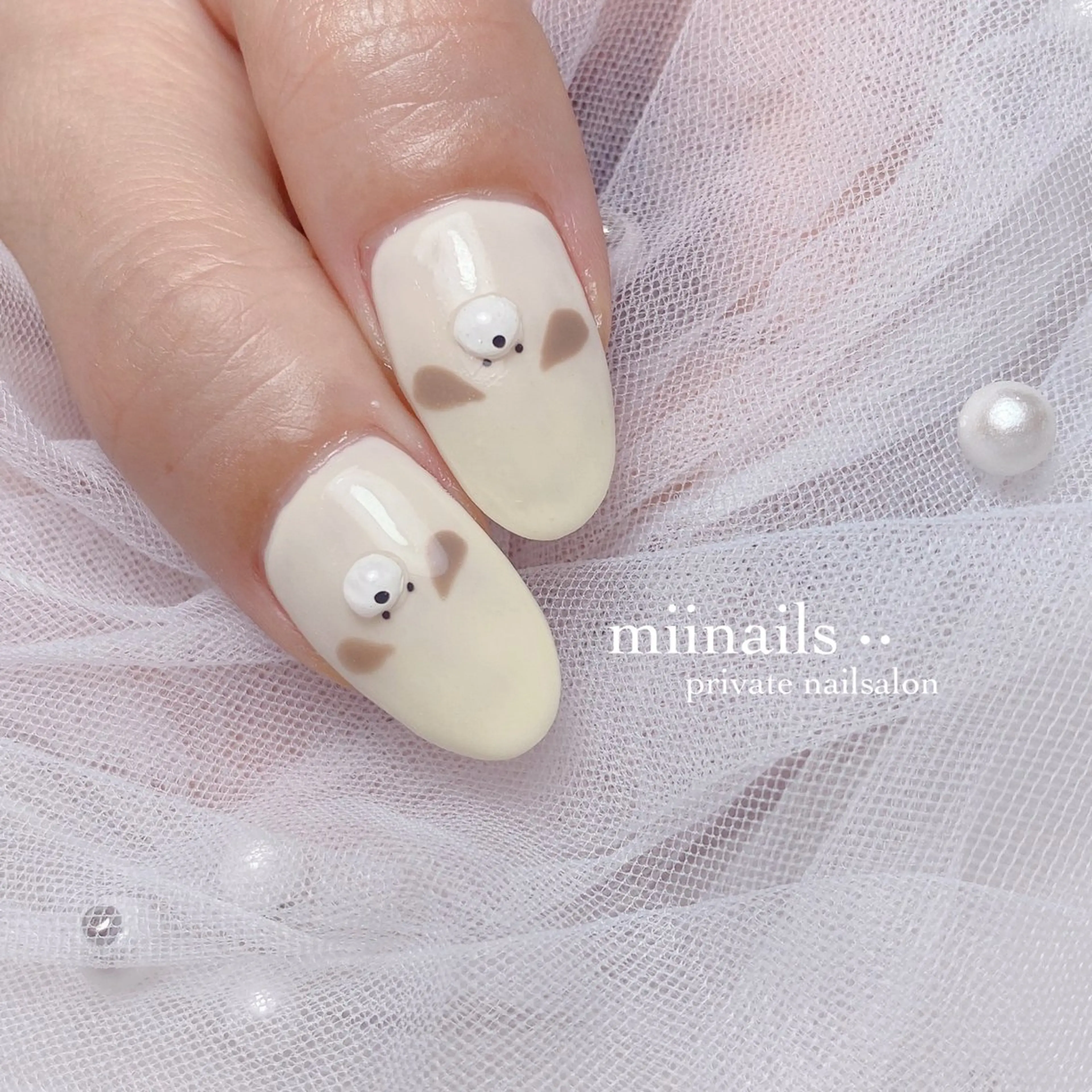 ネイル フレンチネイル 韓国ネイル ワンホンネイル ハンドネイル nailsalon miinailsのネイルデザイン