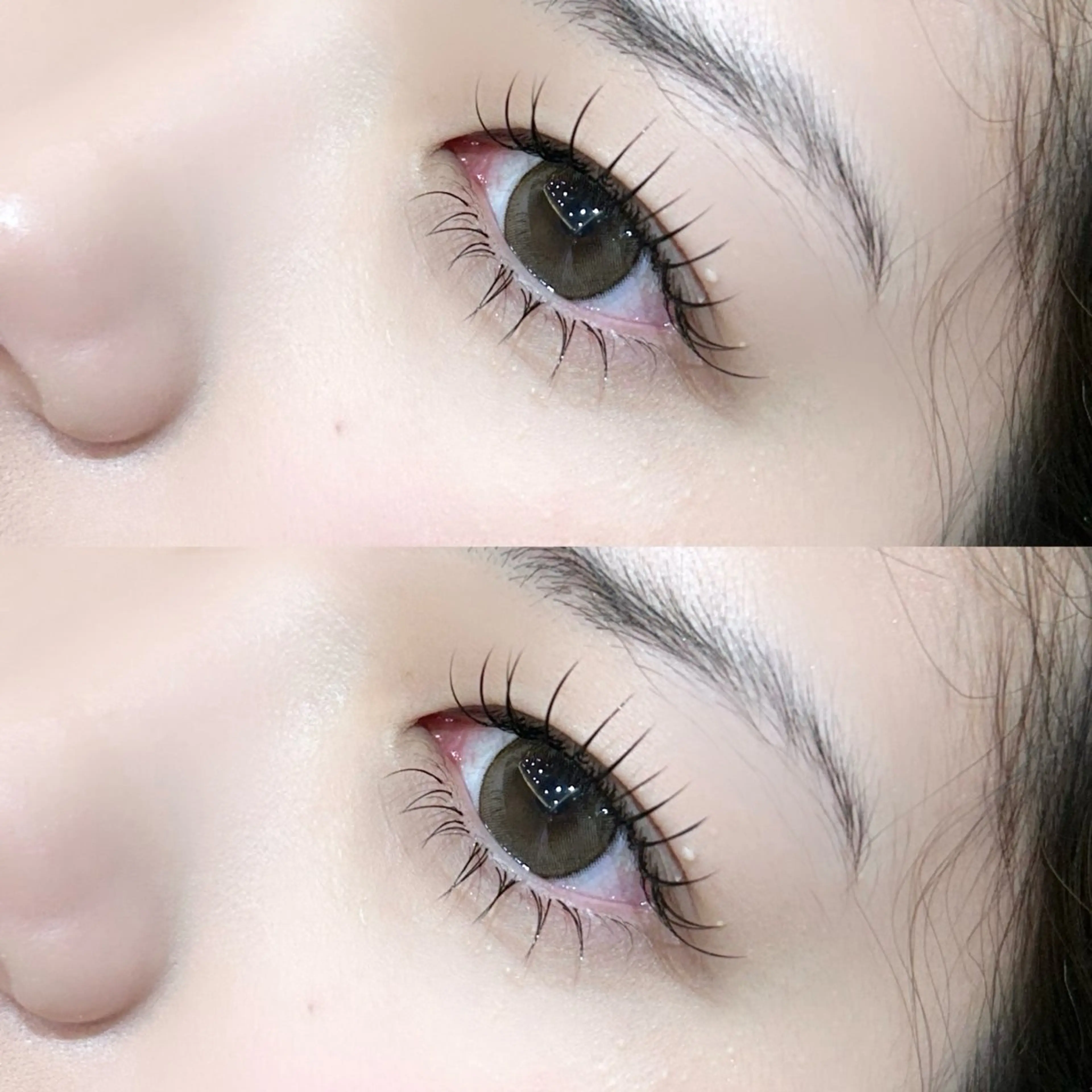 フラットラッシュ100~120本+下まつげエクステ40本♡束感コーティング付きの写真