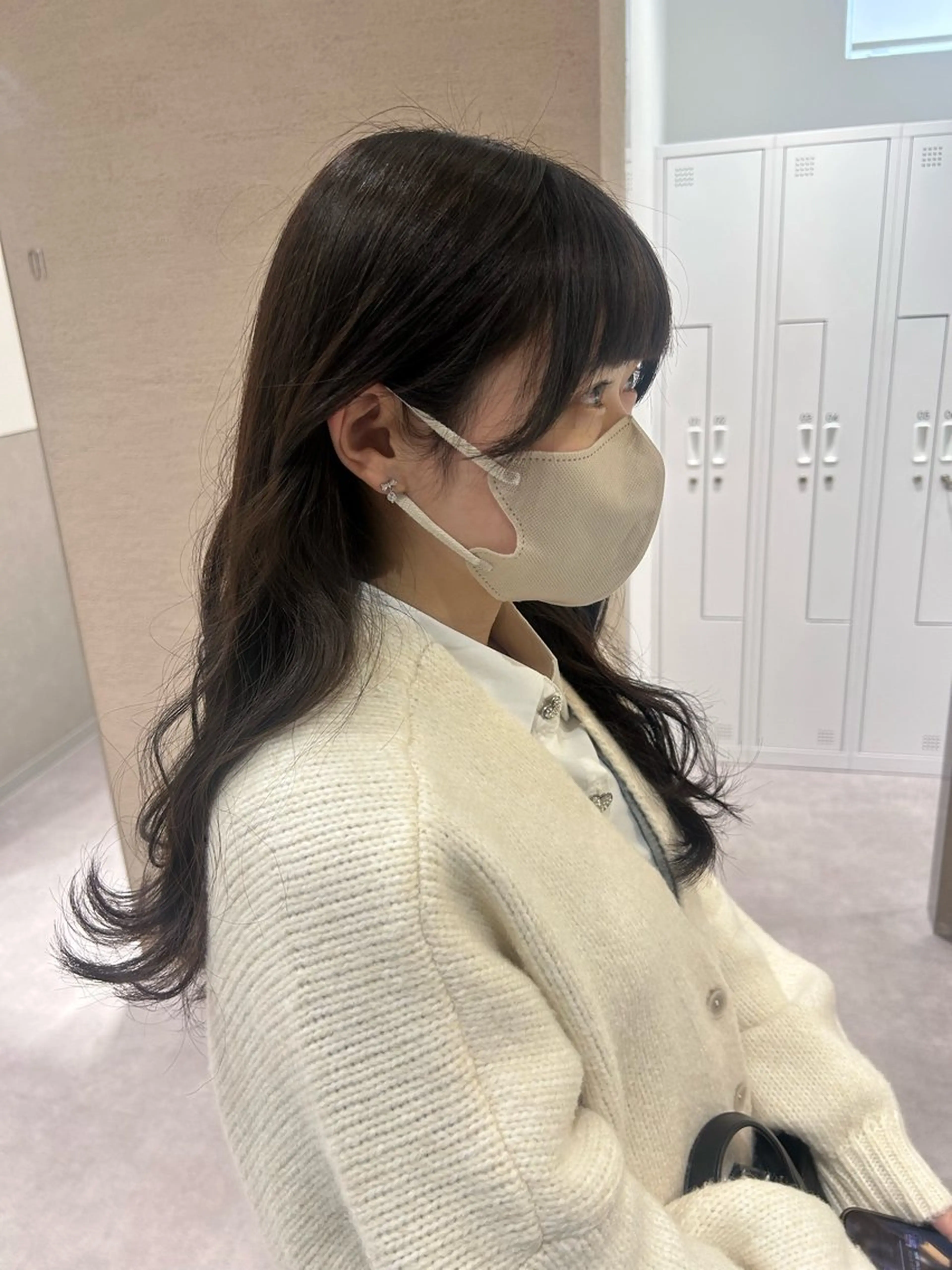 ロング カラー ロング サイドバング カット ヘアカラー トリートメント SALOWIN 新宿三丁目me+所属・レイヤー/ボブ/ パーマ/HARUKAのヘアスタイル