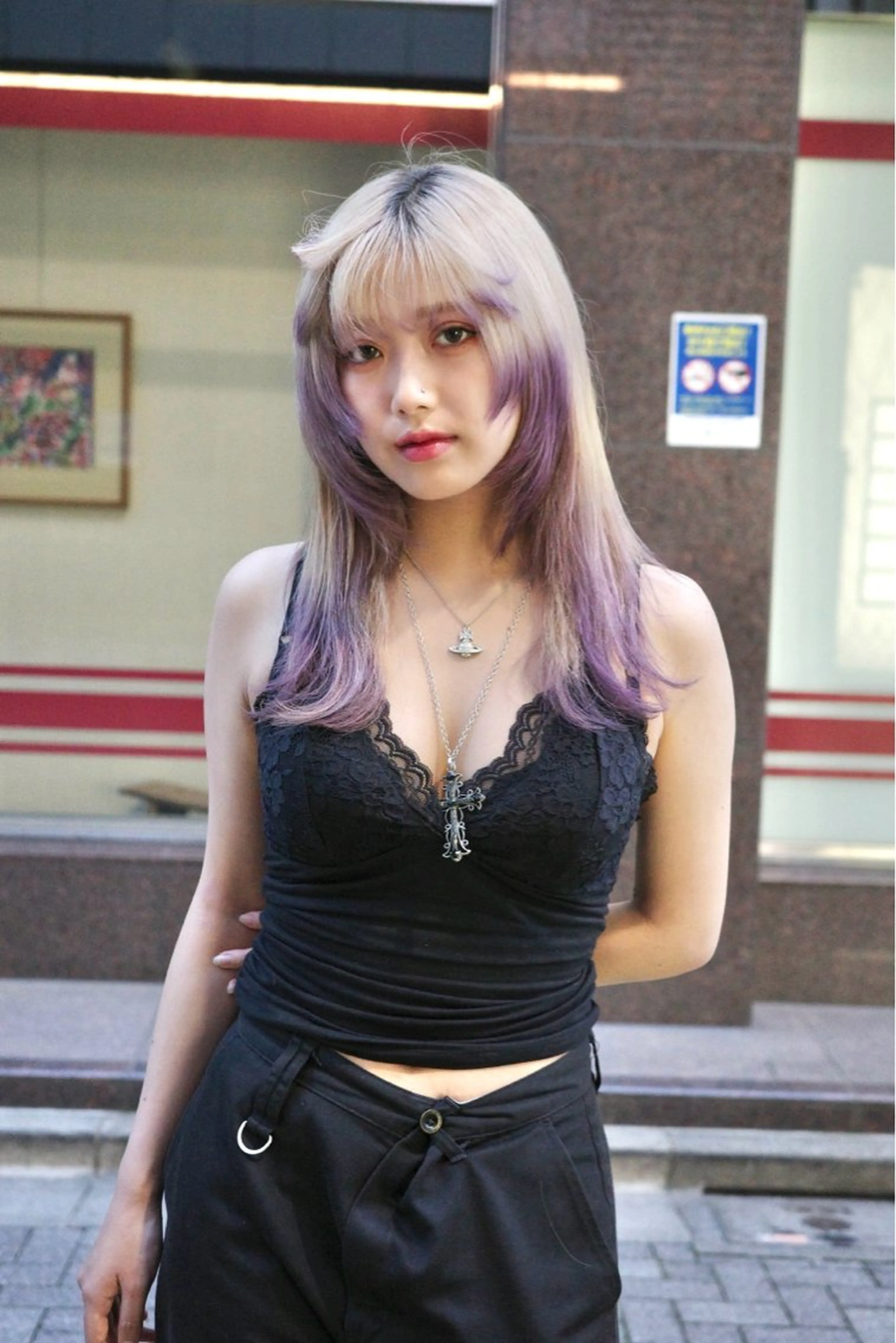 ミディアム カラー Hair & make Lamp所属・梅田のブリーチ特化 美容師KAI🥰のヘアスタイル