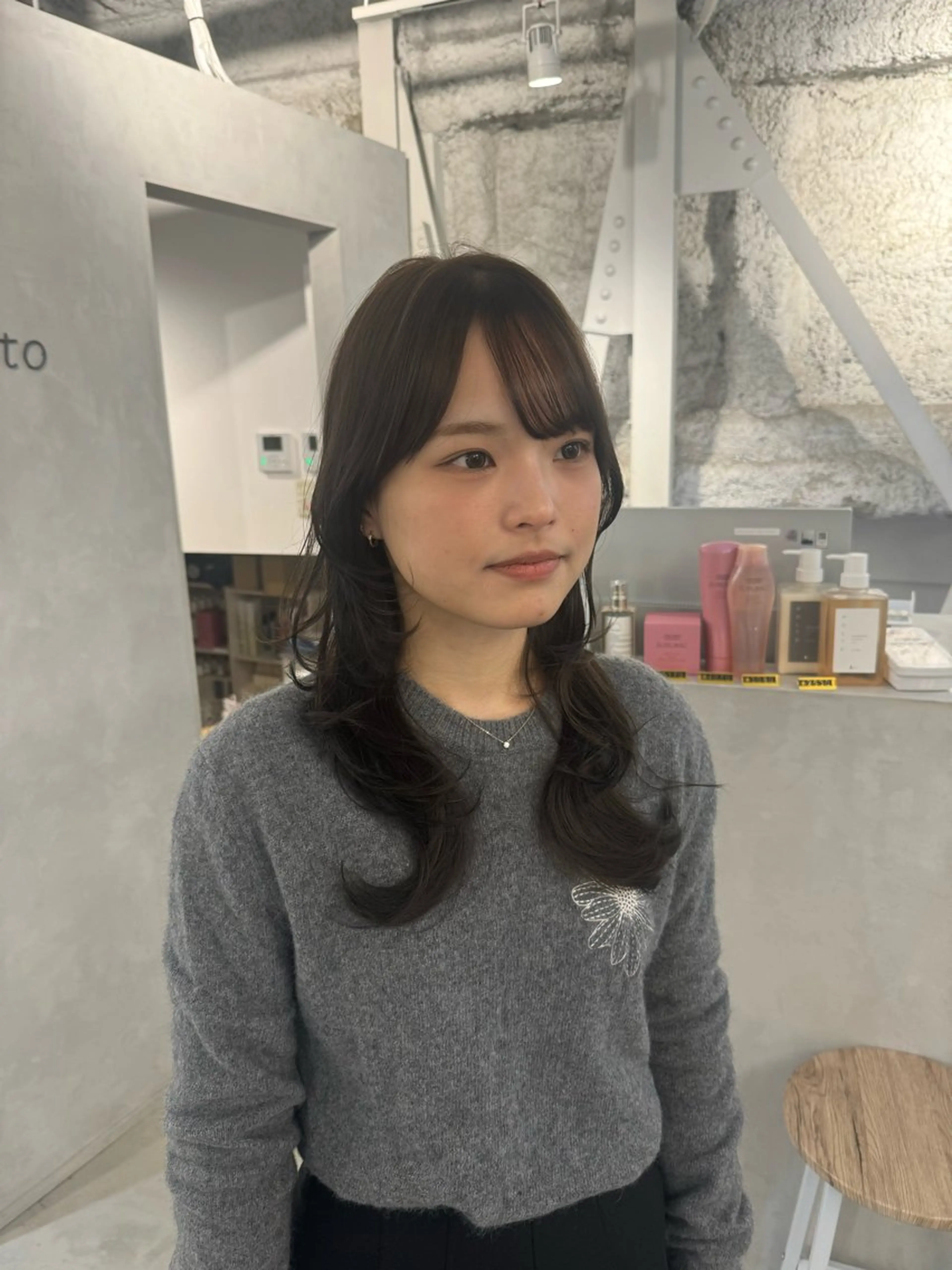 セミロング カット ヘアカラー トリートメント 顔周りcut・ご相談 ＝新宿しずく🇰🇷のヘアスタイル