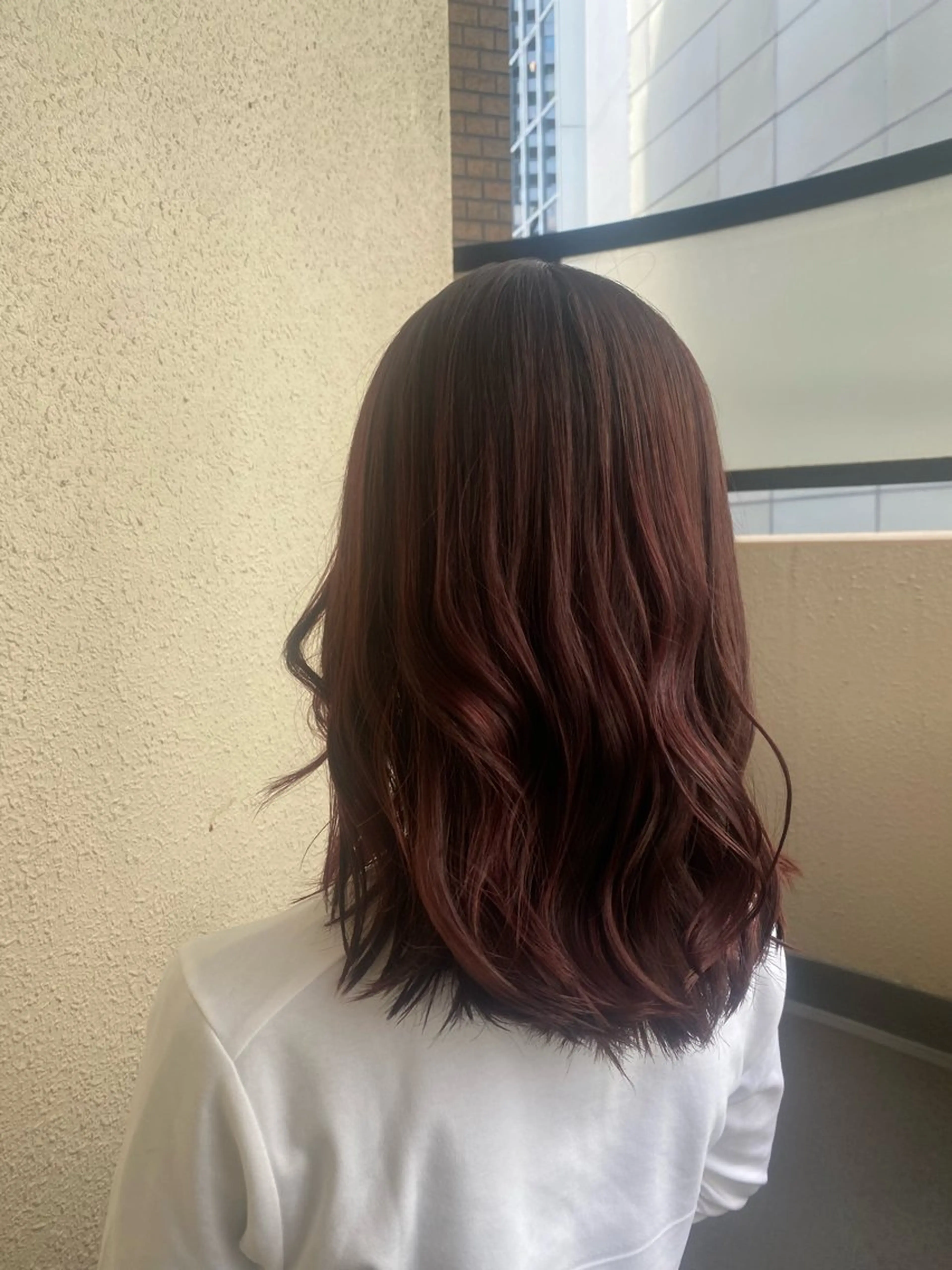 ミディアム カラー ブリーチカラーと、髪 質改善。HARUKAのヘアスタイル