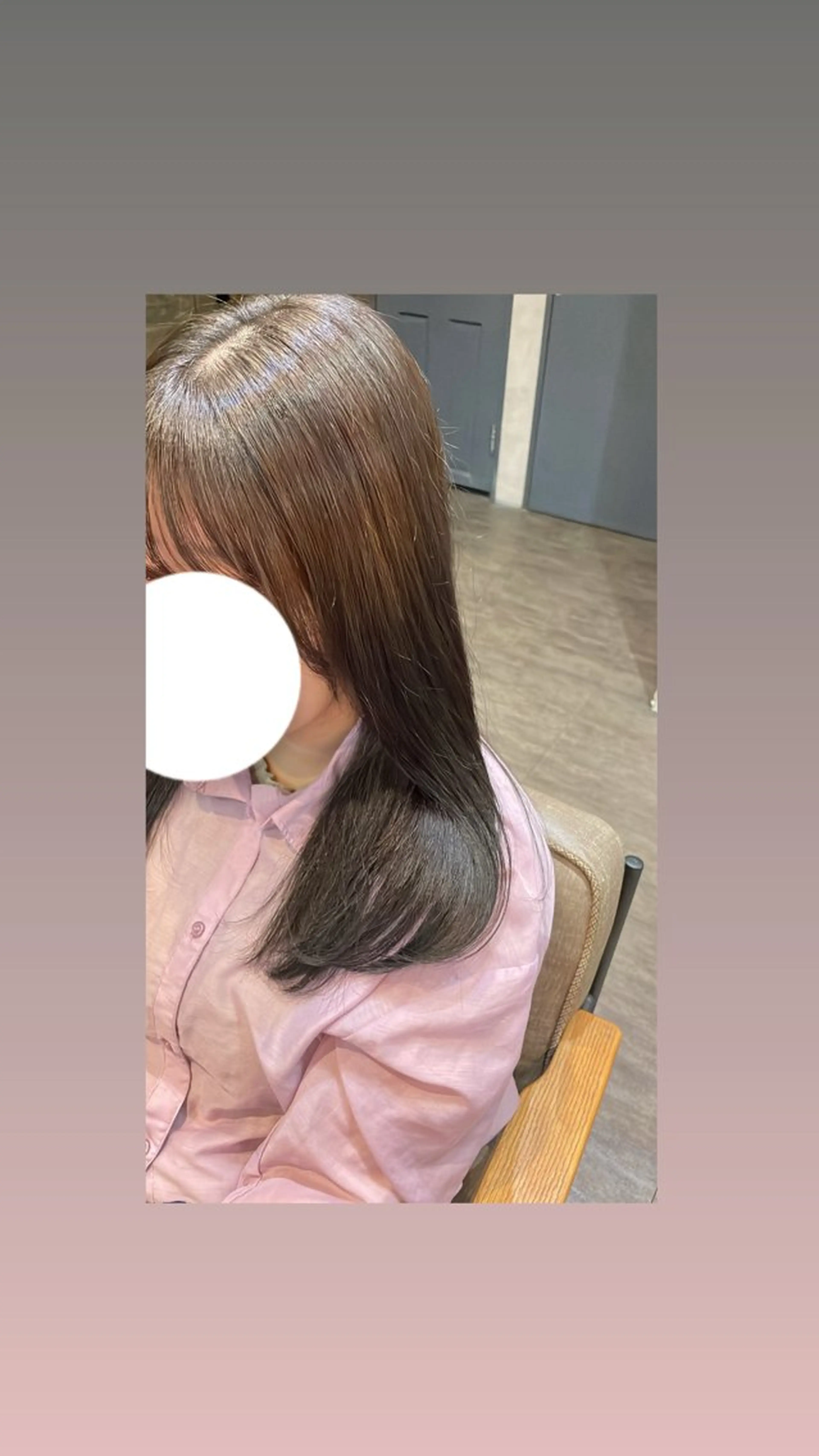 セミロング ヘアカラー 暗髪カラー/艶カラー /ヘアセットのヘアスタイル