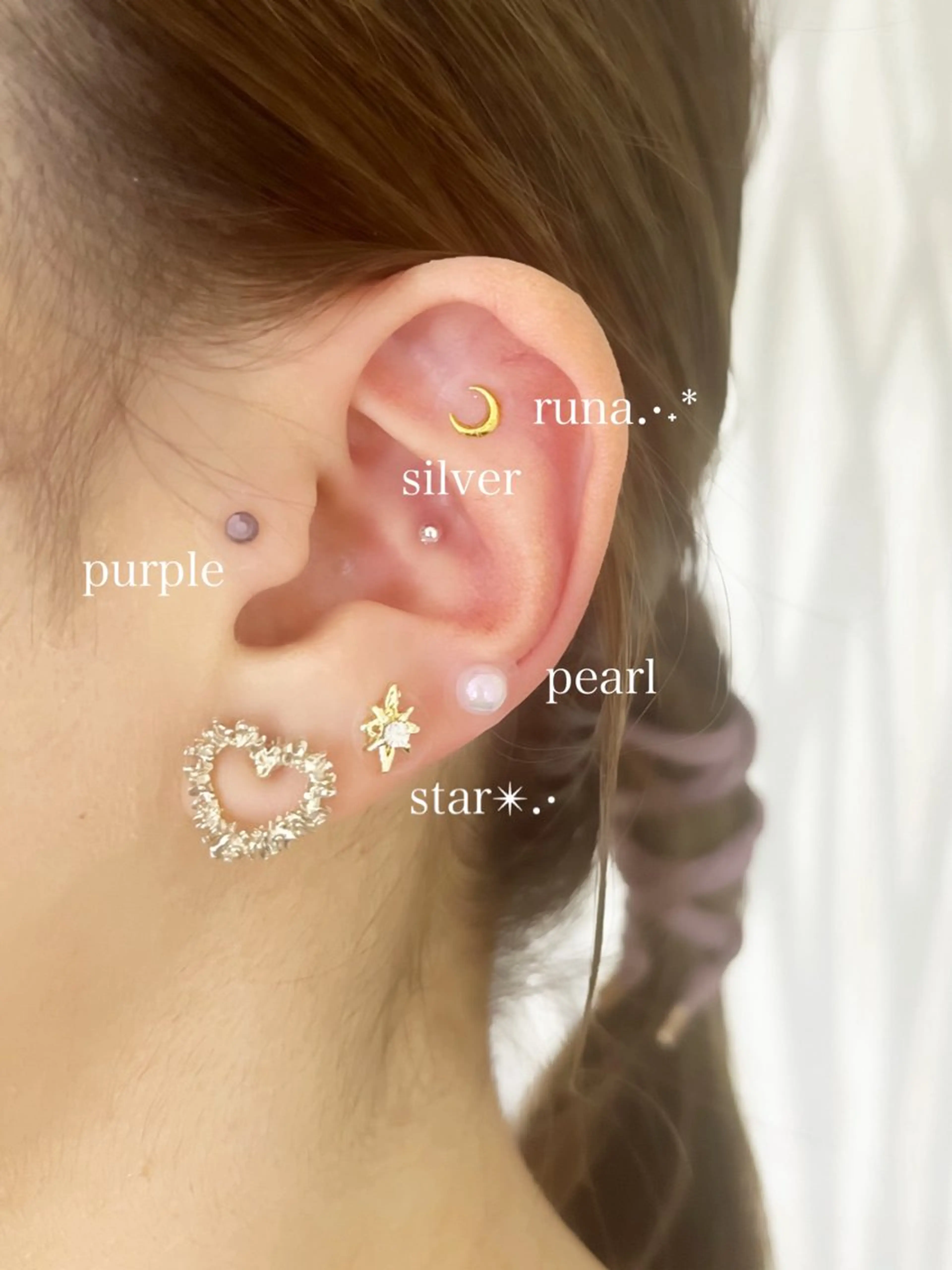 耳ツボジュエリー👂💎10粒の写真