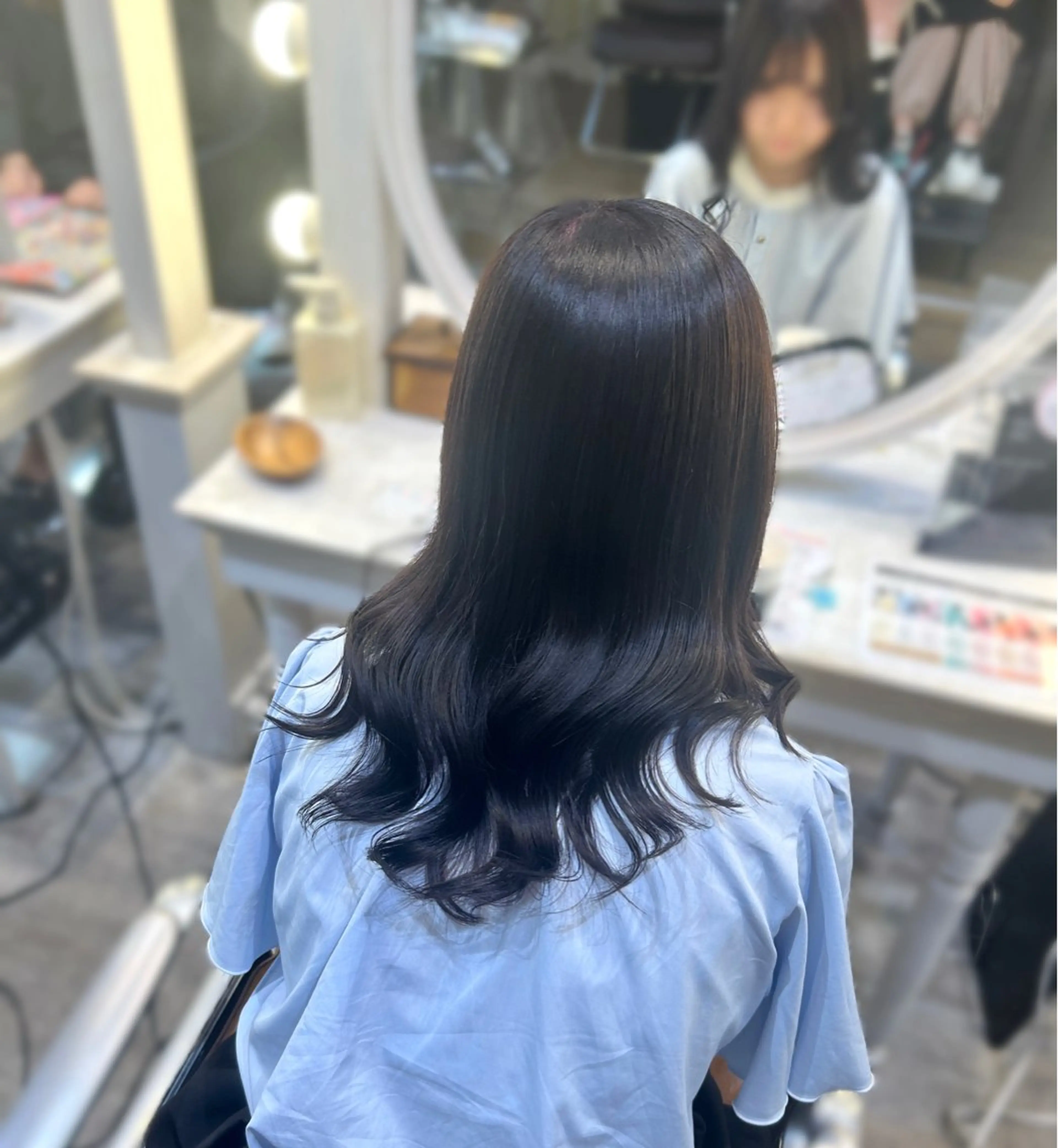 🫧🌼ワンカラー➕前髪・顔周り縮毛🌼🫧の写真